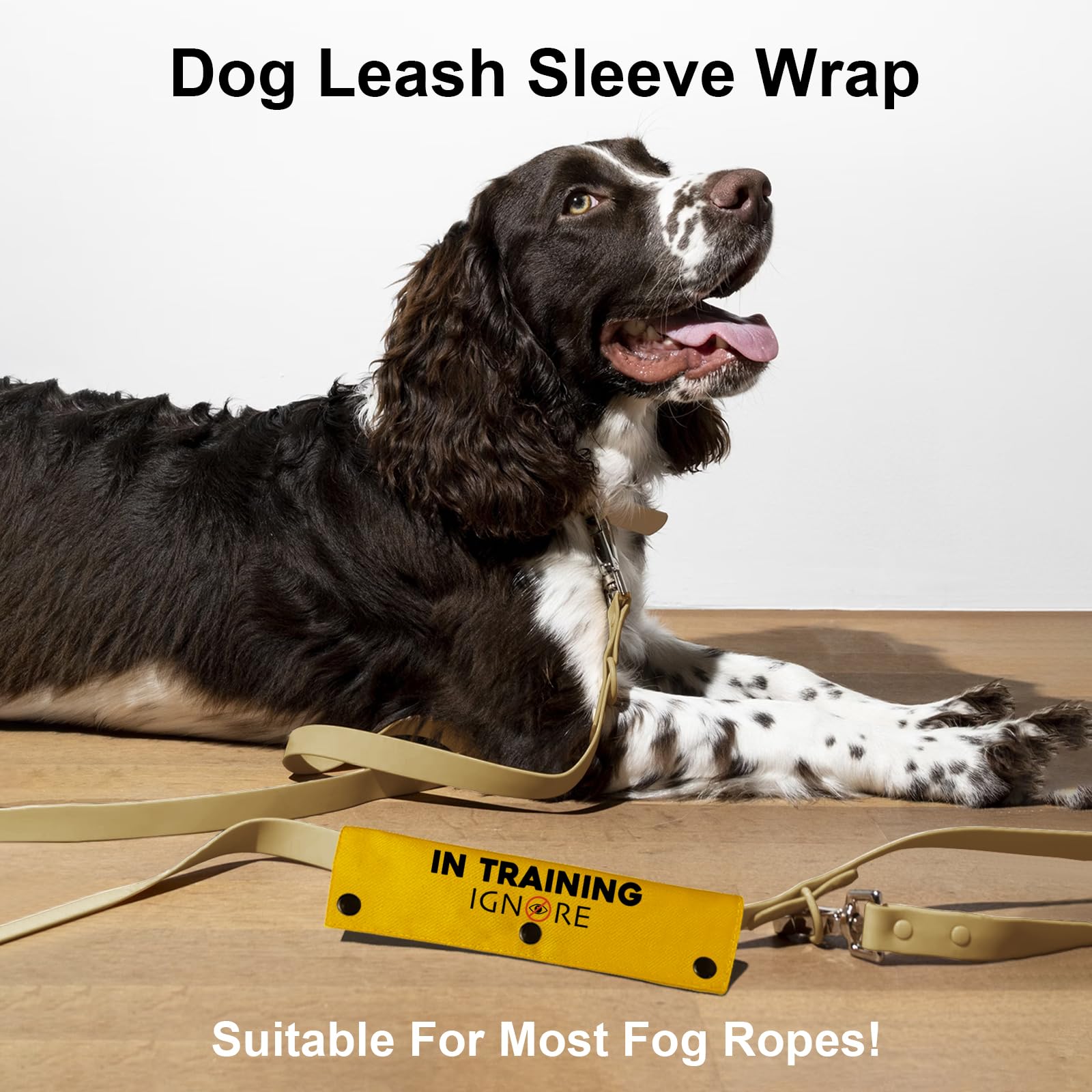 Yrovwenq In Training Ignore Funny Dog Leash Yellow Wrap For Dog Ropes With Ignore Sign (In Training Ignore Sleeve)