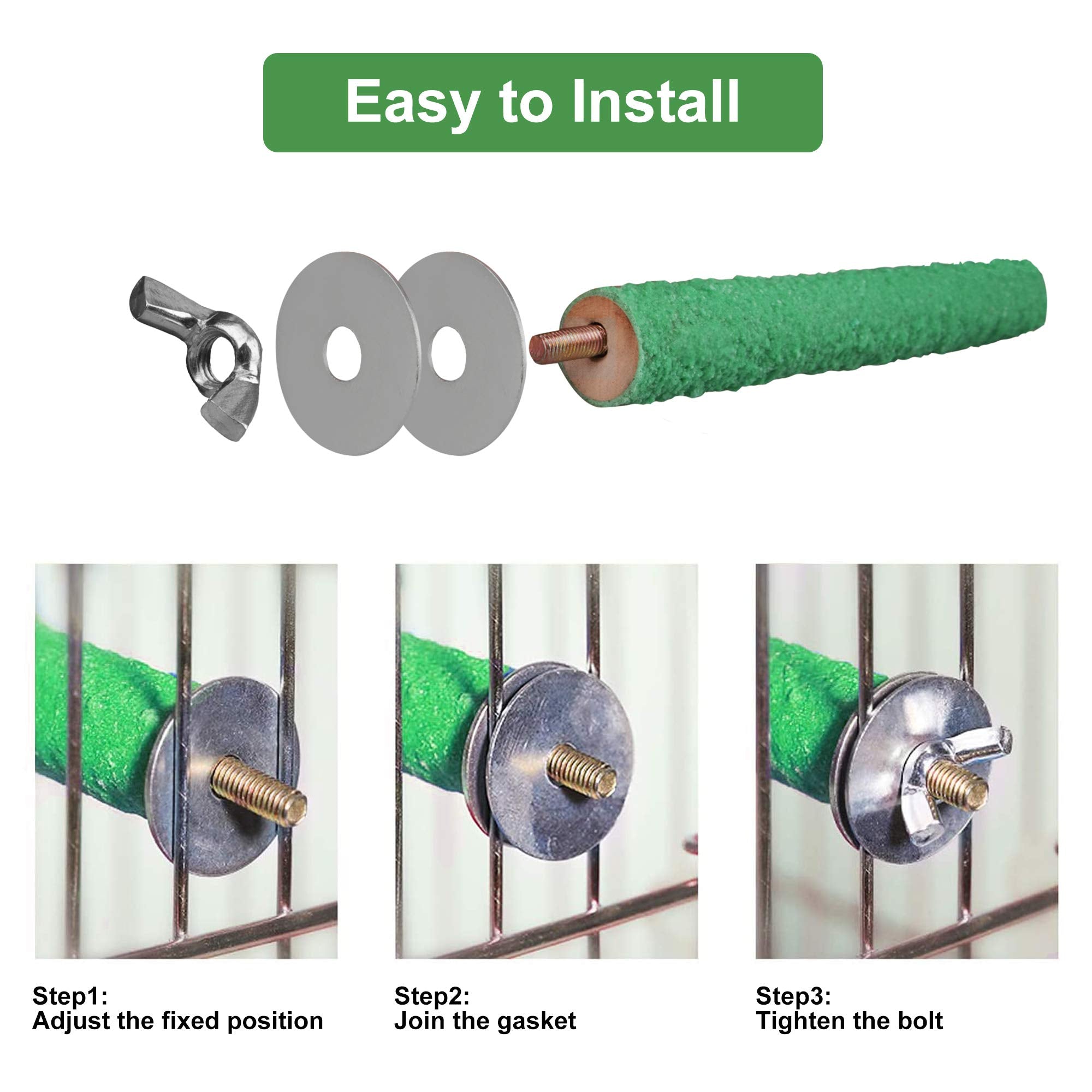 Gagiland Bird Perches For Conure Stand Natural Wood Platform Bird Nail Trimming Perch Paw Grinding Stick For Parakeet Cockatiels Parrot Perch Bird Cage Accessories