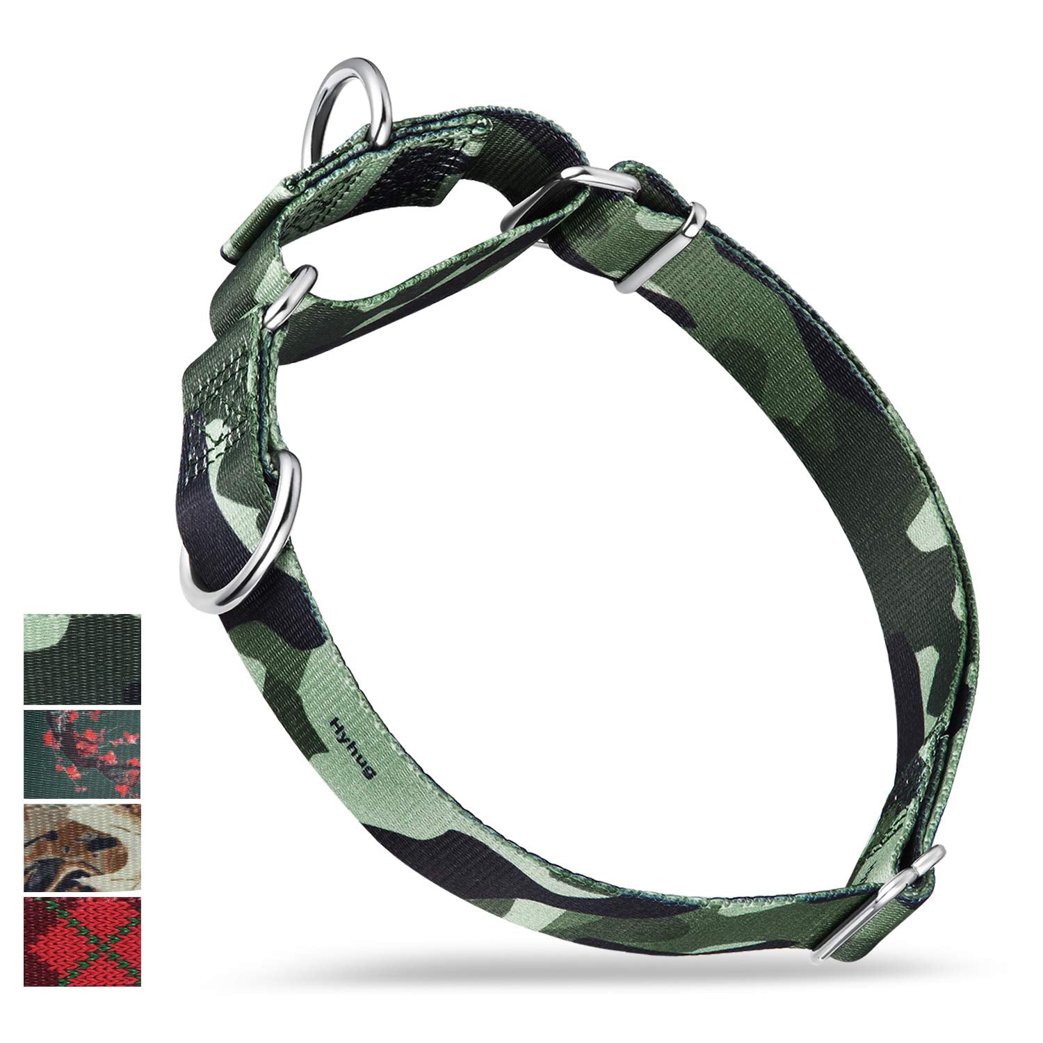 Hyhug Pets Premium Anti-Escape Martingale Dog Collar For Pup Dogs Daily Use Walking And Professional Training - Two Loop Can Att
