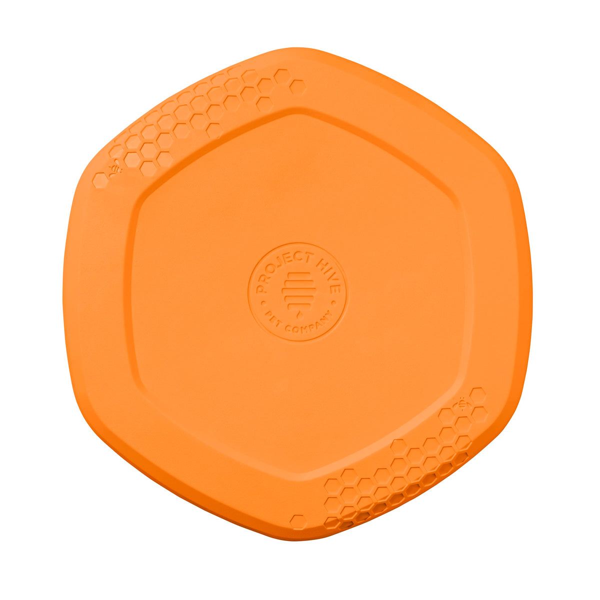 Project Hive ·Pet Company· - Sweet Mango Scented - Hive Frisbee Disc For Dogs - Great For Fetch - Includes A Lick Mat On Back - Floats In Water, Smooth Glide - Made In The Usa