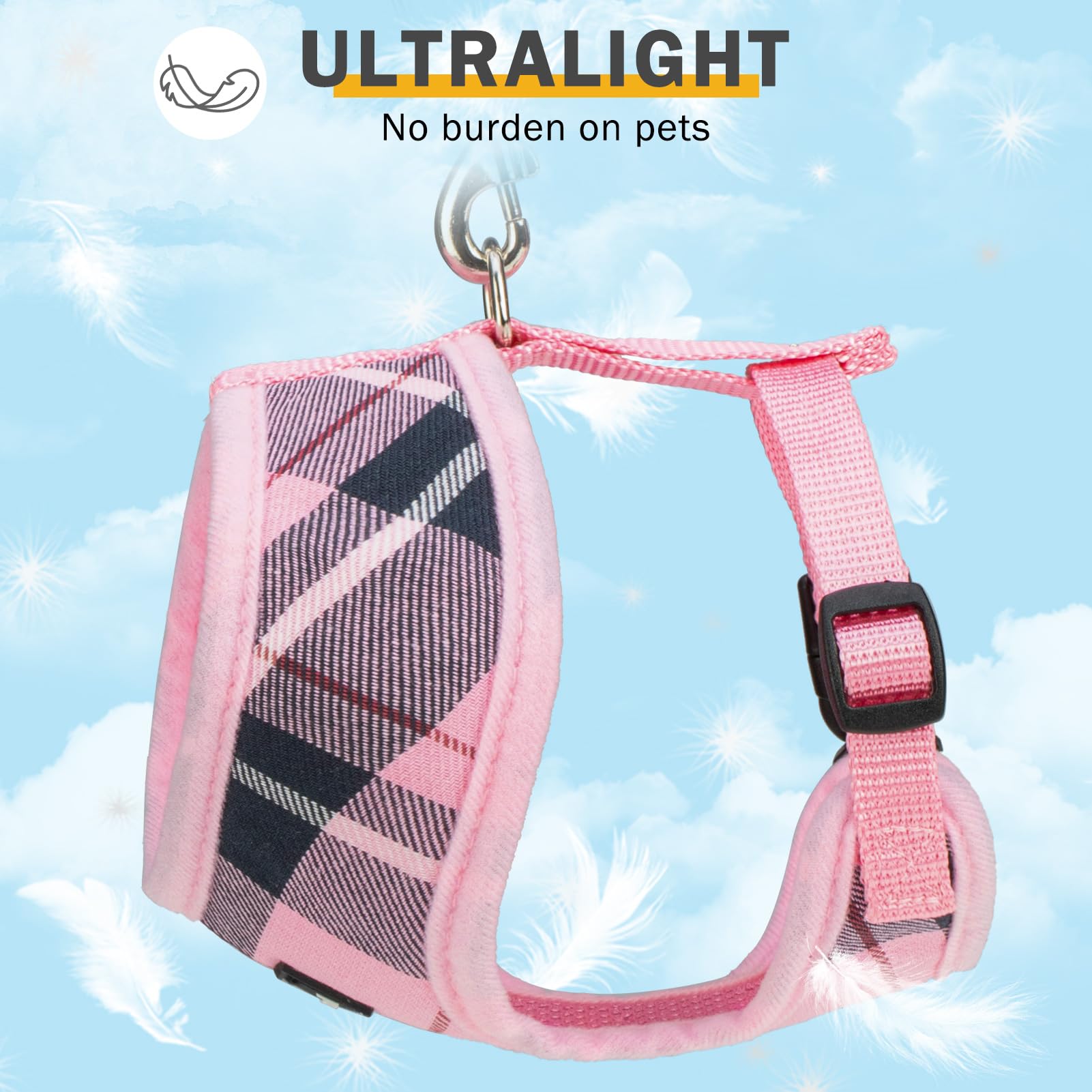 Scenereal Puppy Harness And Leash Set - Soft Mesh No Pull Vest Small Dog Padded Harness For Puppies & Cats