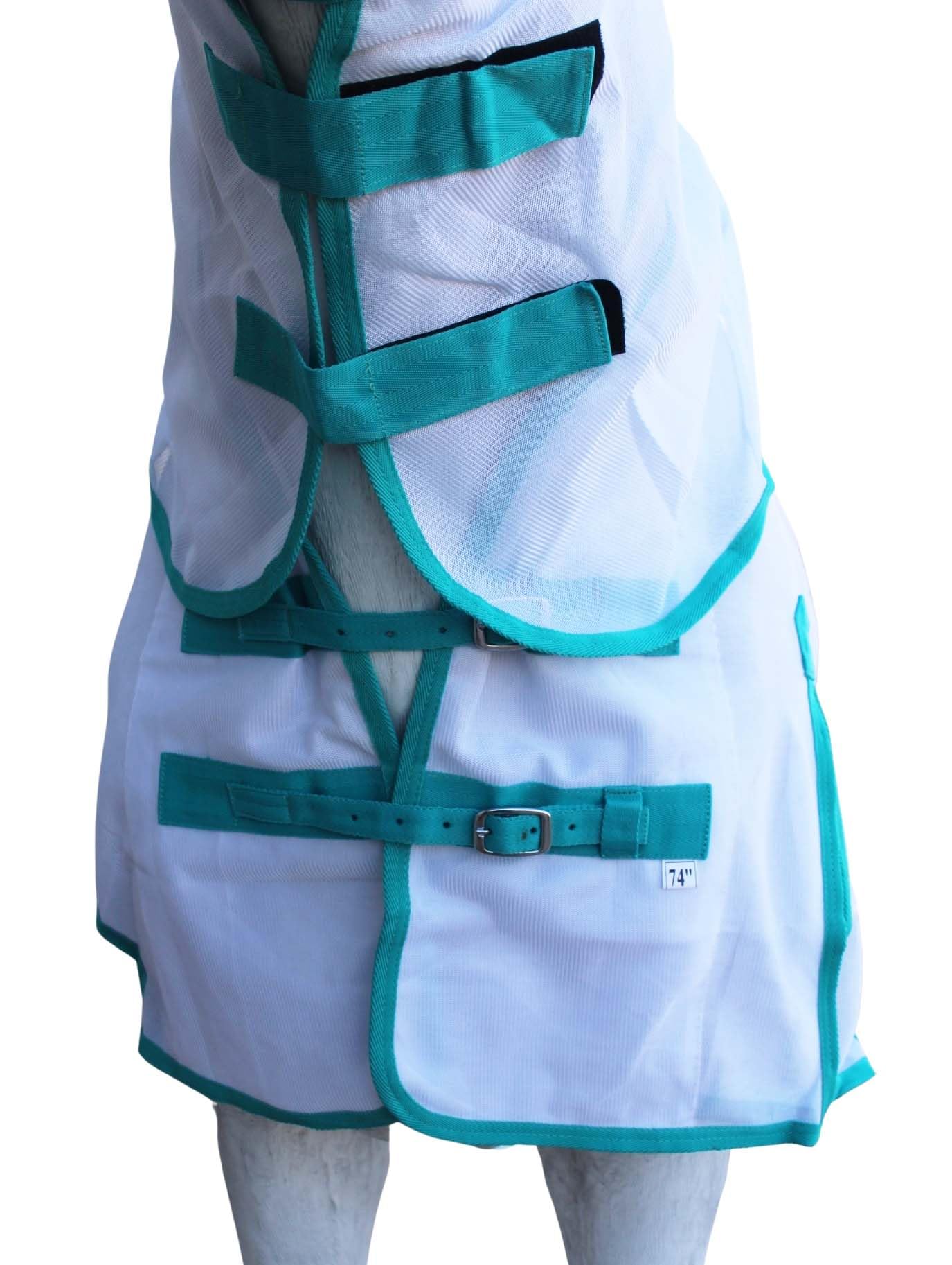 Challenger 72'' Horse Light Summer Spring Airflow Scrim Sheet Flysheet Mesh Neck White 73140