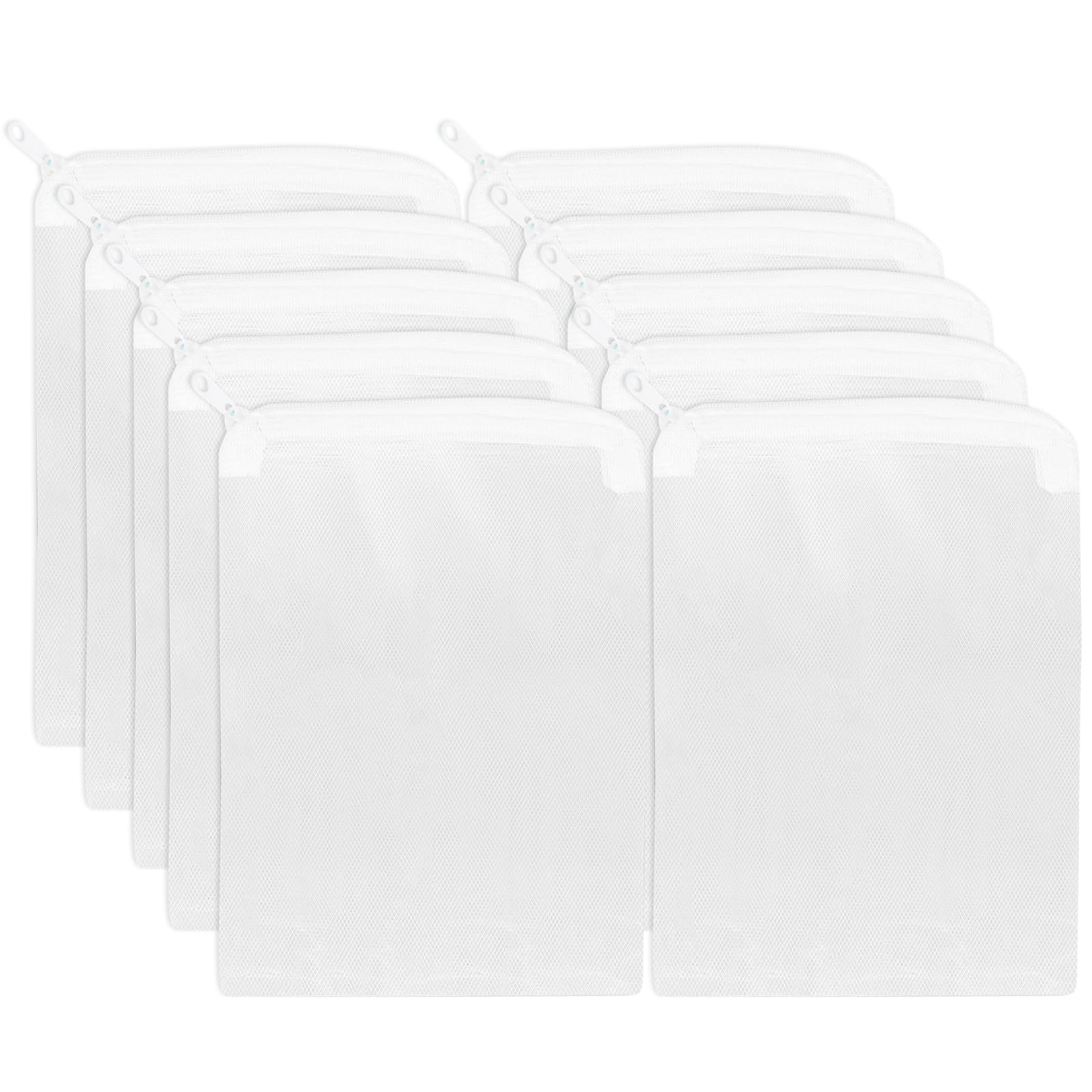 Segarty Aquarium Media Bags, 10Pcs 7.7X5.9In Nylon Mesh Aquarium Filter, Media Bags With Plastic Zipper, Fish Tank Net Bags For