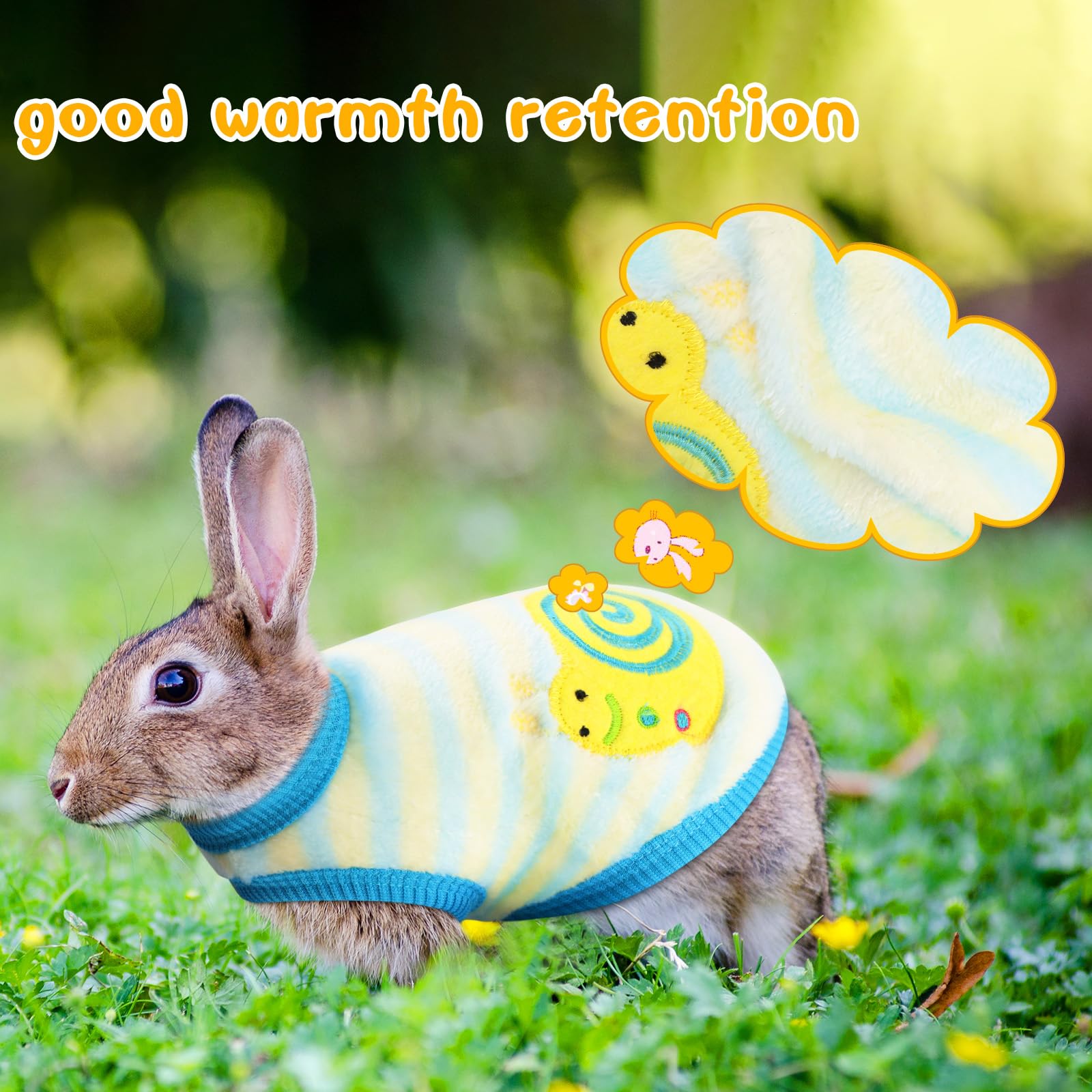8 Pcs Pet Shirts Clothes Sleeveless Vest For Rabbit Bunny Puppy Kitten Cute Flannel Small Animals Sweater Costume For Boy Girl C