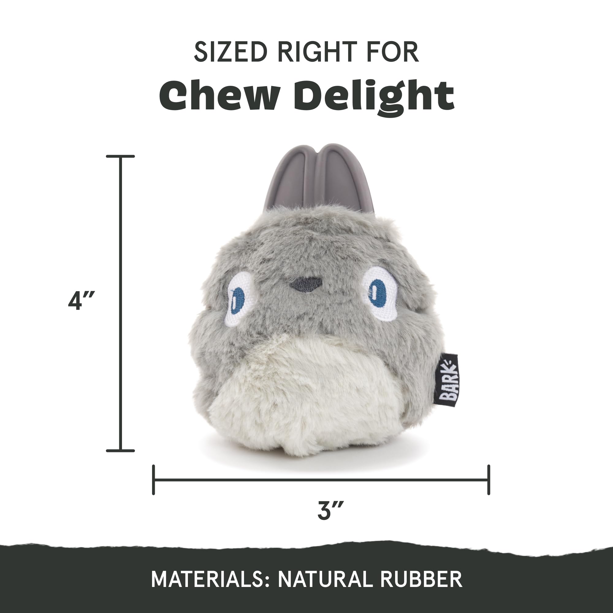 Bark Super Chewer Collection Rubber Rabbit Dog Toy - Hare Raiser