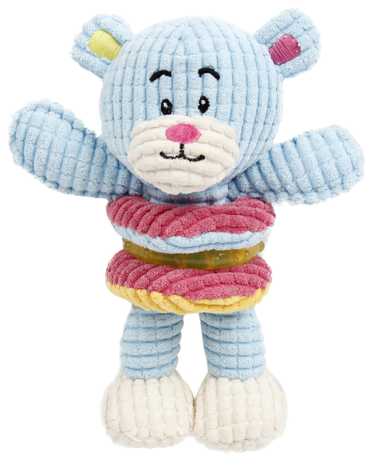 Pet Life  Hugga-Bear Plush Squeaking and Rubber Teething Newborn Puppy Dog Toy