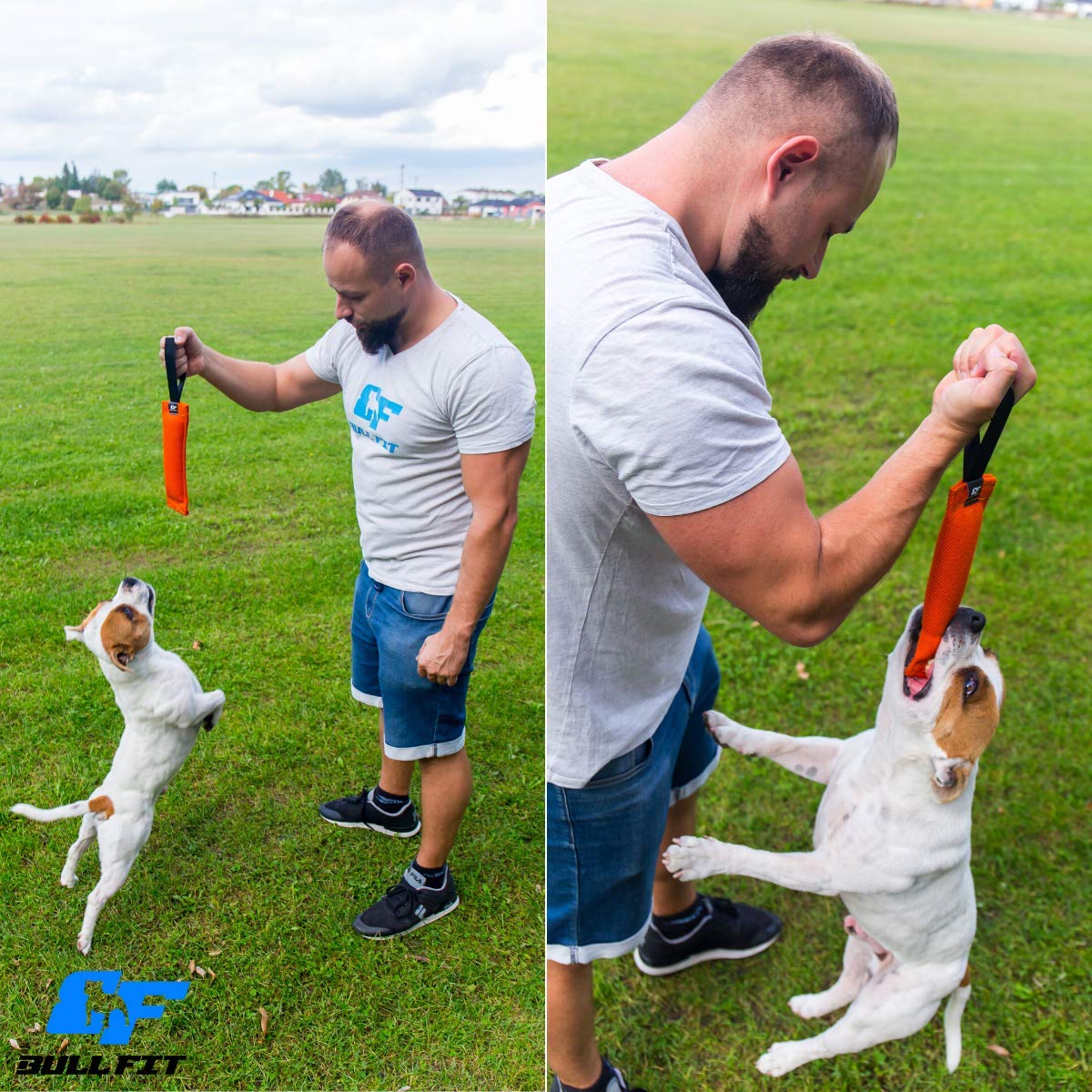 K9 Dog Bite Tug Toy - Made Of Durable & Tear-Resistant French Linen - Perfect For Tug Of War, Fetch & Puppy Training - Ideal For