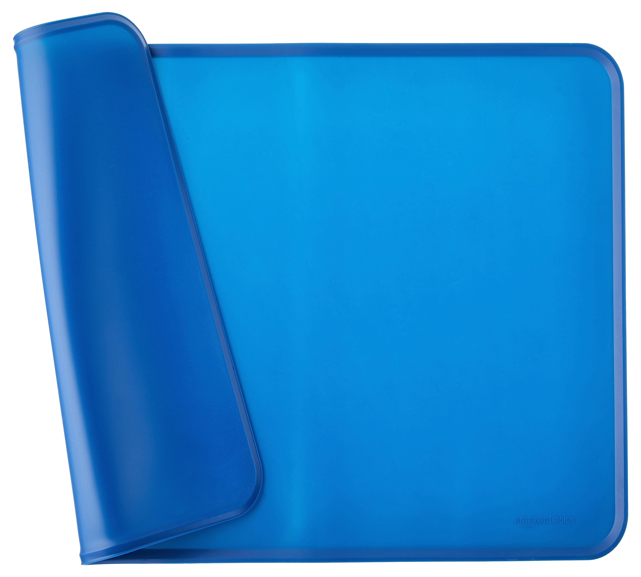 Amazon Basics Waterproof Anti-Slip Silicone Cat & Dog Food Mat, Pet Mats with Raised Edges for Food and Water Bowl to Protect Fl