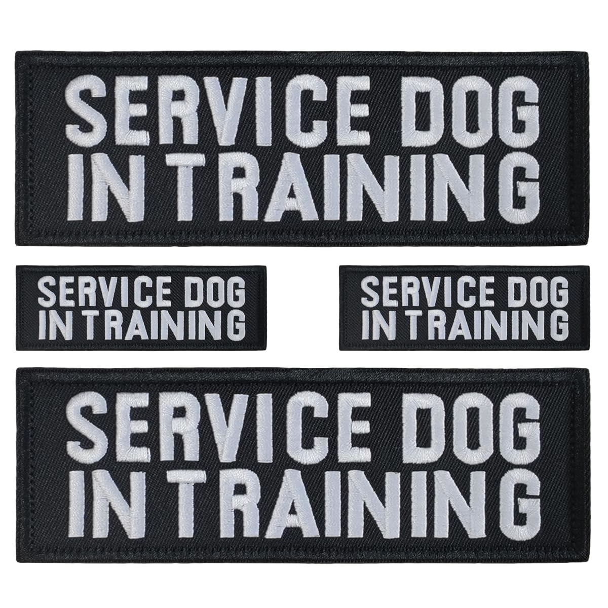 Zesion 4 Pcs Of Service Dog In Training Patch, Dog Tactical Vest Patch Removable Embroidered Hook And Loop Patch For Dog Vest Ca