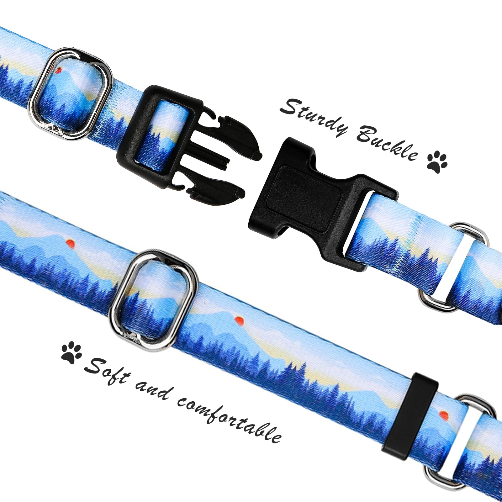 Hikiko Martingale Collar For Dogs Soft Durable Dog Collar For Small Medium Large Boy And Male Dogs No Pull No Slip Safety Buckle