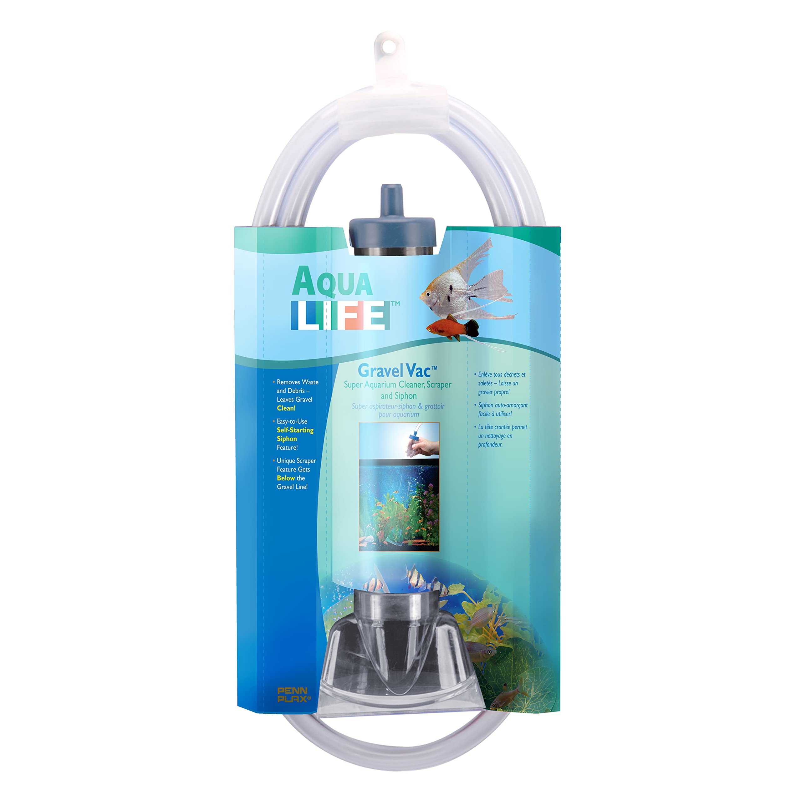 Penn-Plax Gravel Vacuum For Aquariums | Make Cleaning And Tank Maintenance Quicker And Easier (Gv10) 10'