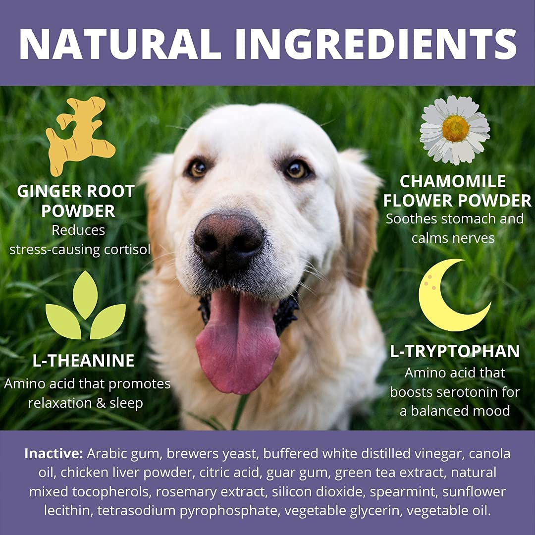 Under the Weather Pet Soft Dog Chew Supplements for Calming and Probiotics | Supports Relaxation and Normal Emotional Balance in