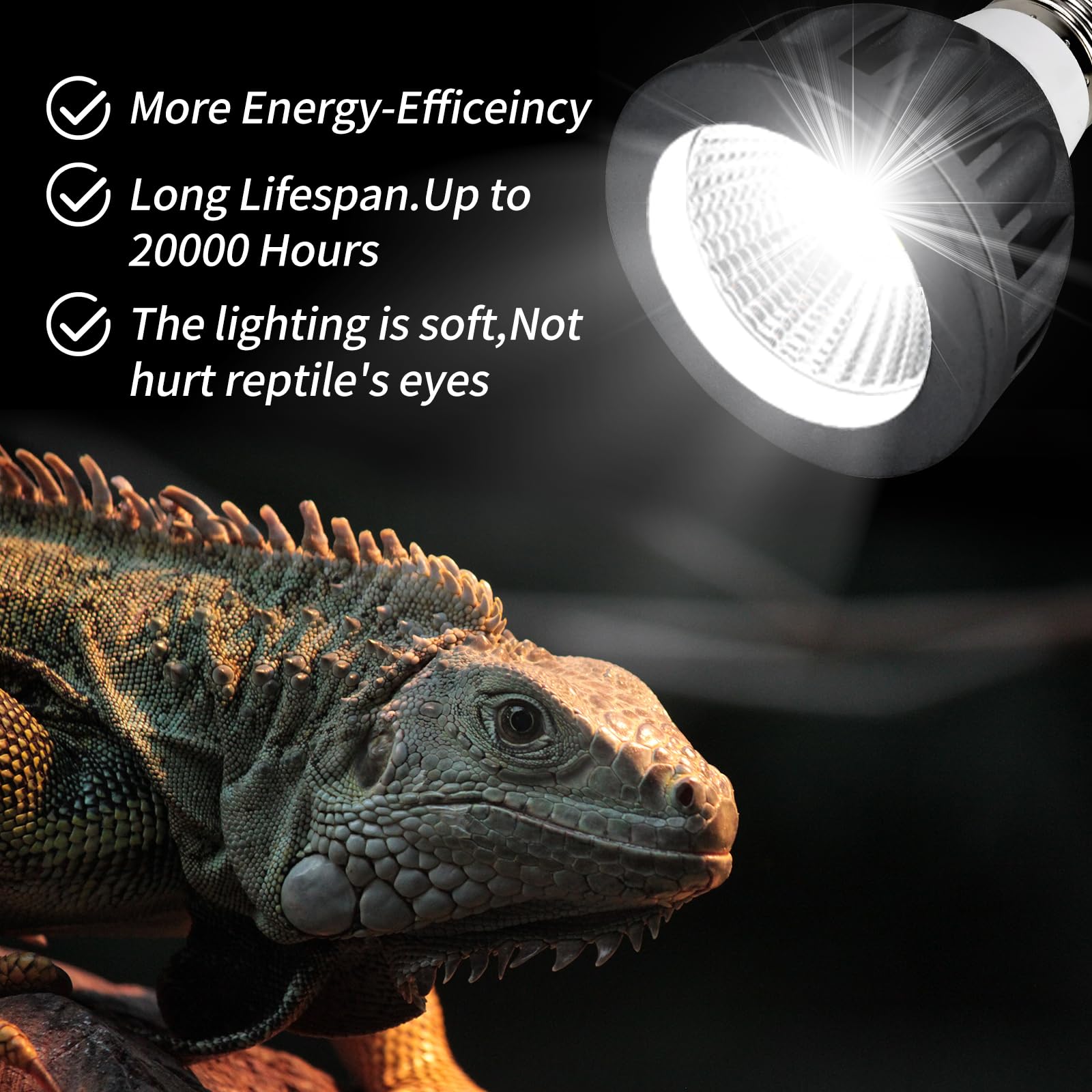 Mclanzoo Uvb Bulbs 8W 10.0,Reptile Uvb Light Led Bulbs For Bearded Dragon,Turtle,Tortoise,Lizard,Gecko,Chameleon,Snake,Frog Tank