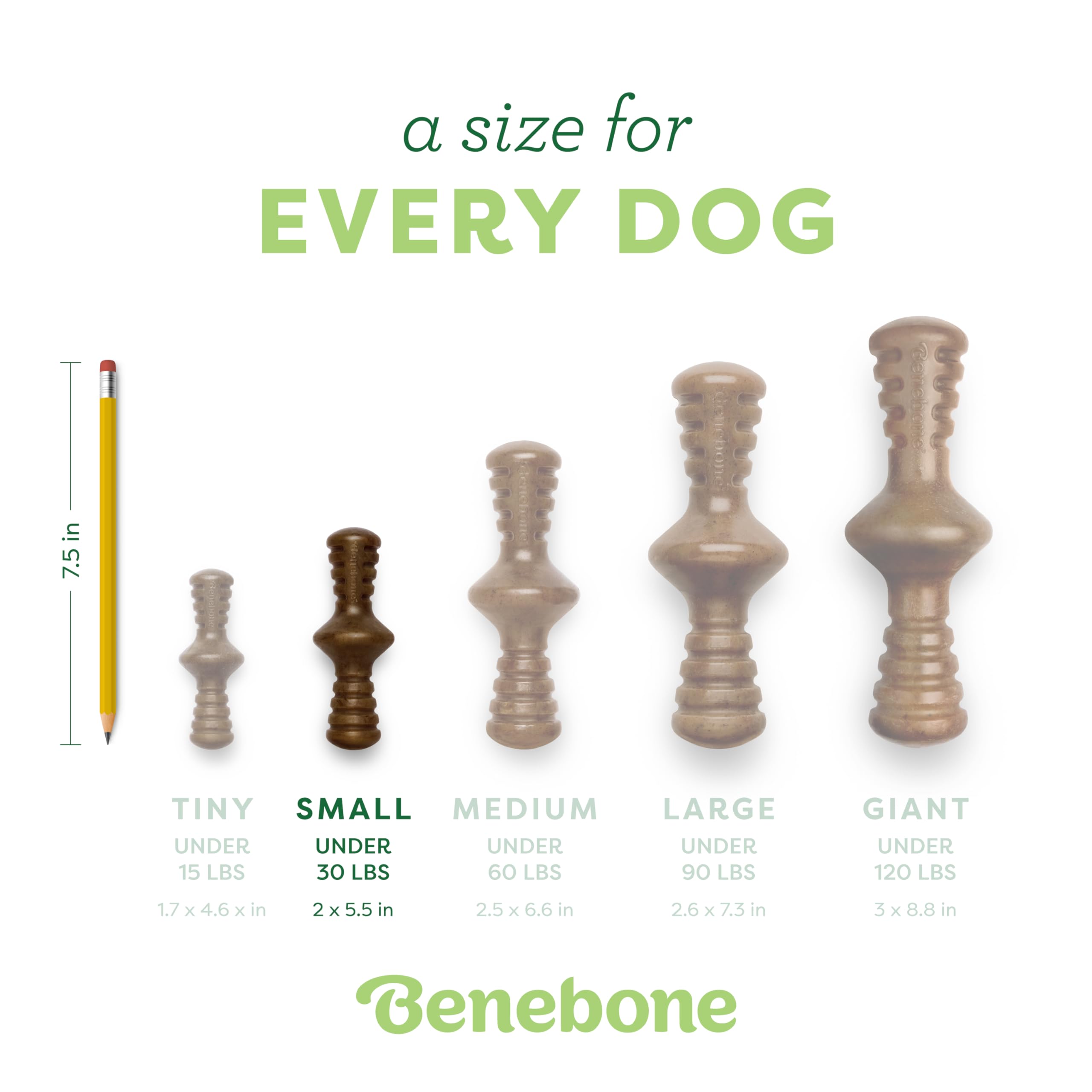 Benebone Zaggler Rolling Dog Chew Toy For Aggressive Chewers, Real Bacon, Made In Usa, Small