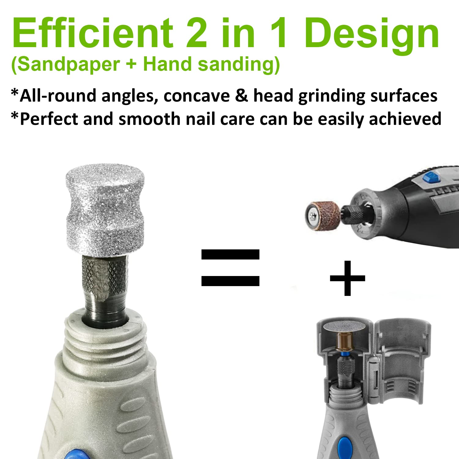 Jumbo Diamond Dremel Dog Nail Grinder Attachment, Diamond Dremel Bits Sanding Drums, Faster Dremel Diamond Bit for Dog Nails, 1/