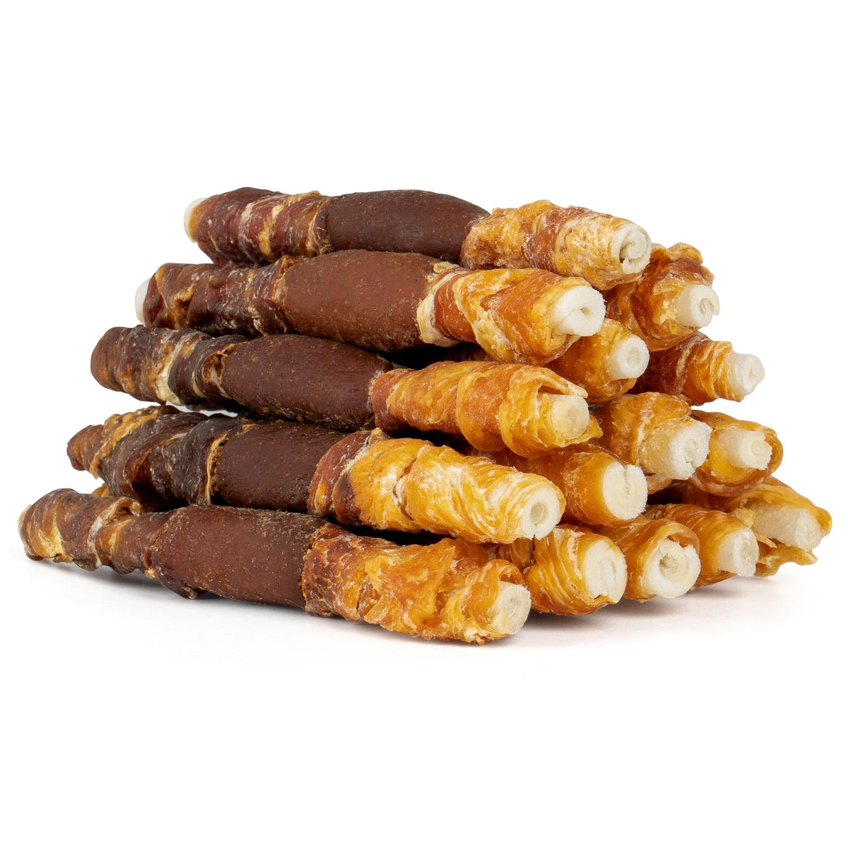 Mon2Sun Dog Treats, Triple Flavor 5 Inch Chicken Liver Duck And Chicken Wrapped Rawhide Snacks For Small And Medium Dogs, 10.58 Oz (15 Count-Pack Of 1)