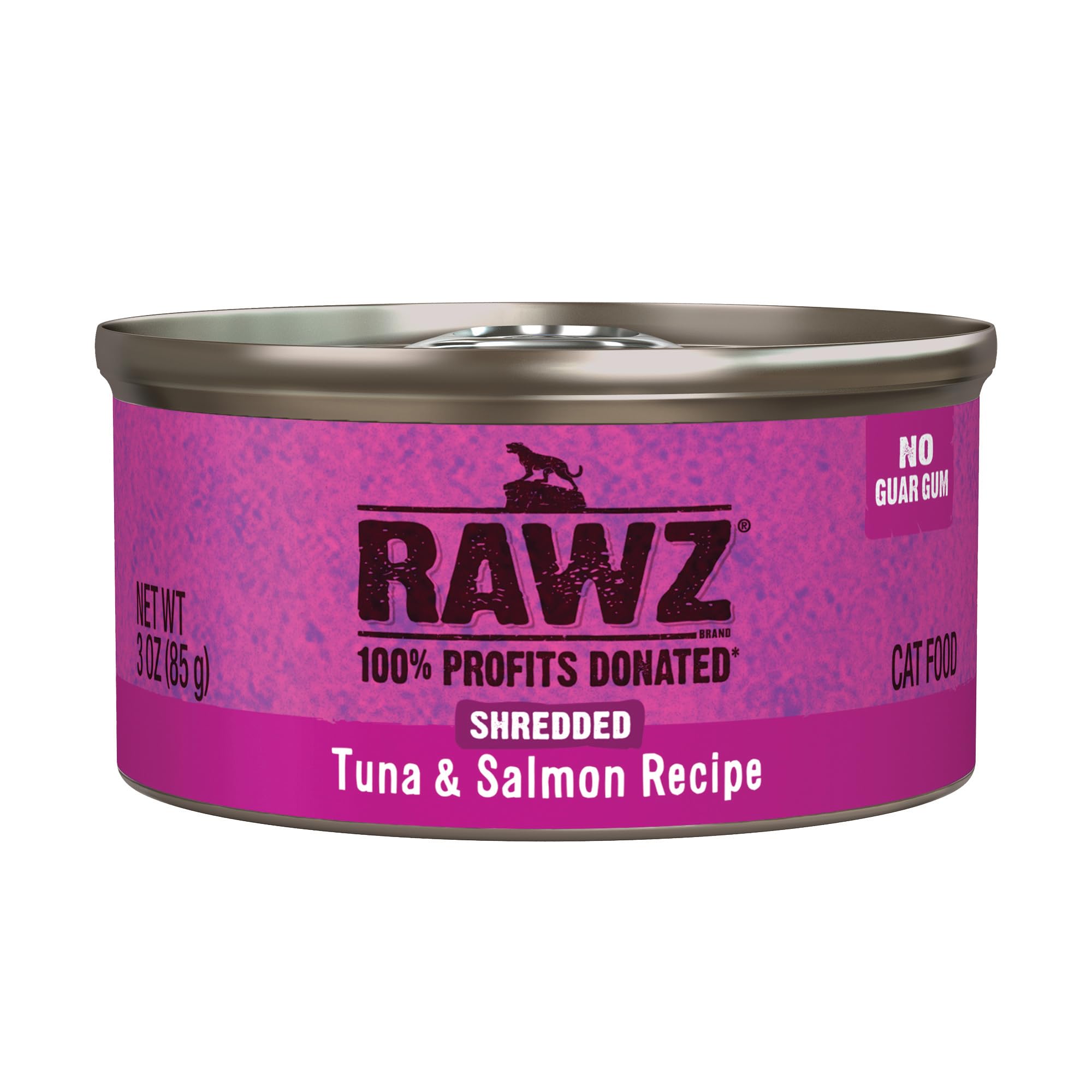 Rawz Natural Premium Shredded Canned Cat Wet Food - Grain Free Made with Real Meat Ingredients No BPA or Gums - 3oz Cans - 18 Co
