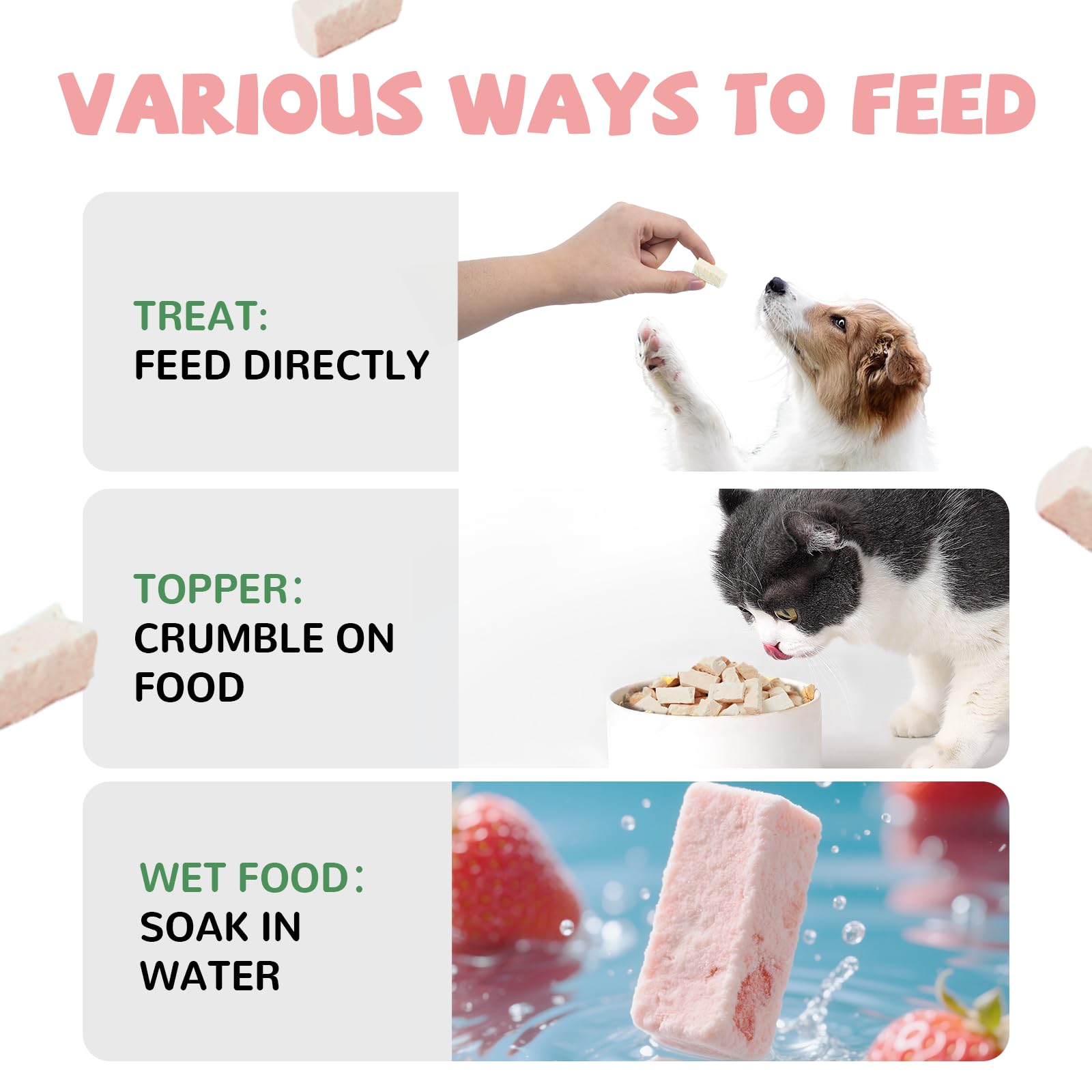 PAWUP Freeze Dried Sheep Milk Yogurt Flavor with Strawberry,Gentle Sheep Milk Dog Treats for Sensitive Stomachs Puppies, 2.8 oz