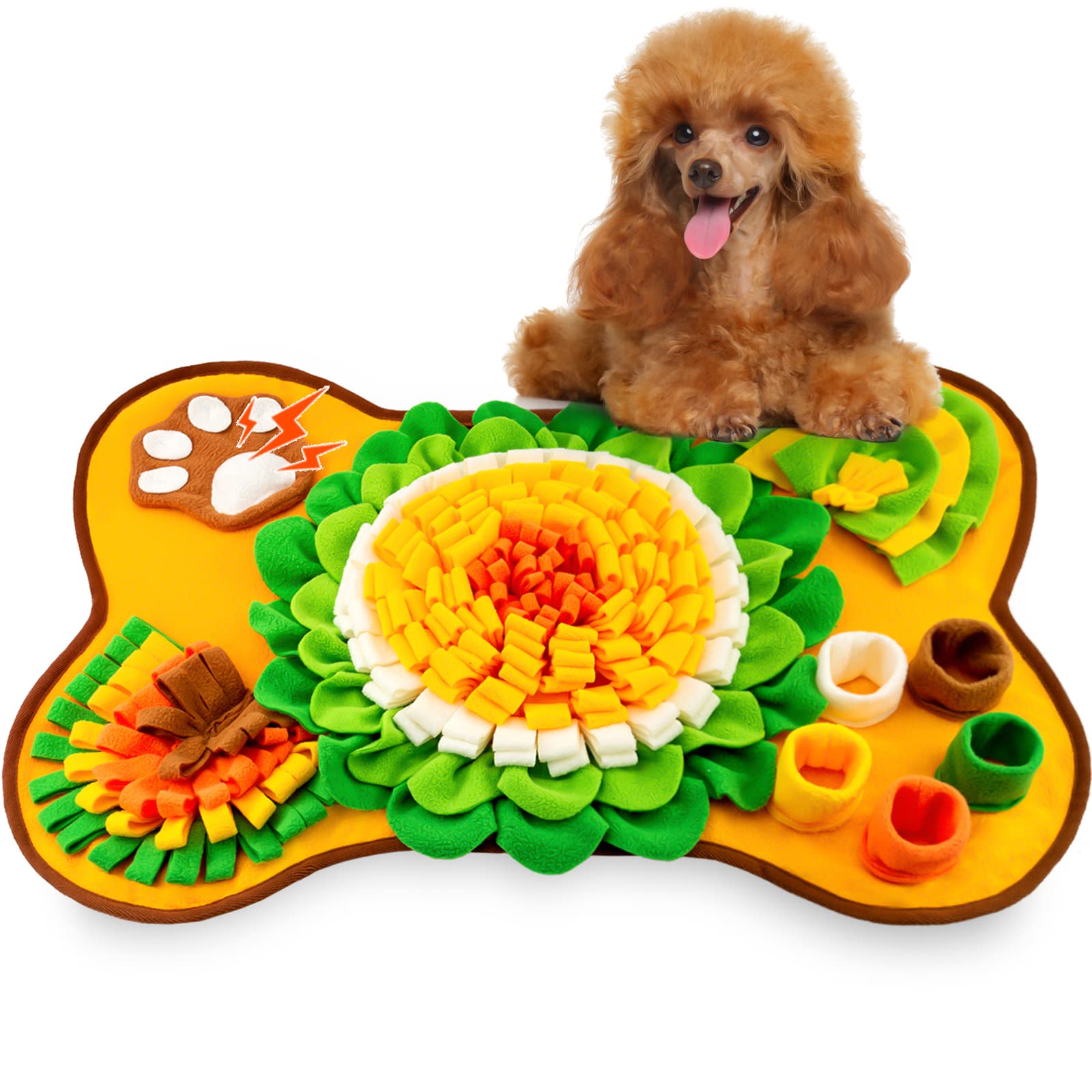 Snuffle Mat for Dogs, Pet Snuffle Mat for Small and Medium Dogs, Interactive Sniff Mat Feeding Mat for Puppies, Slow Feeder Dog 