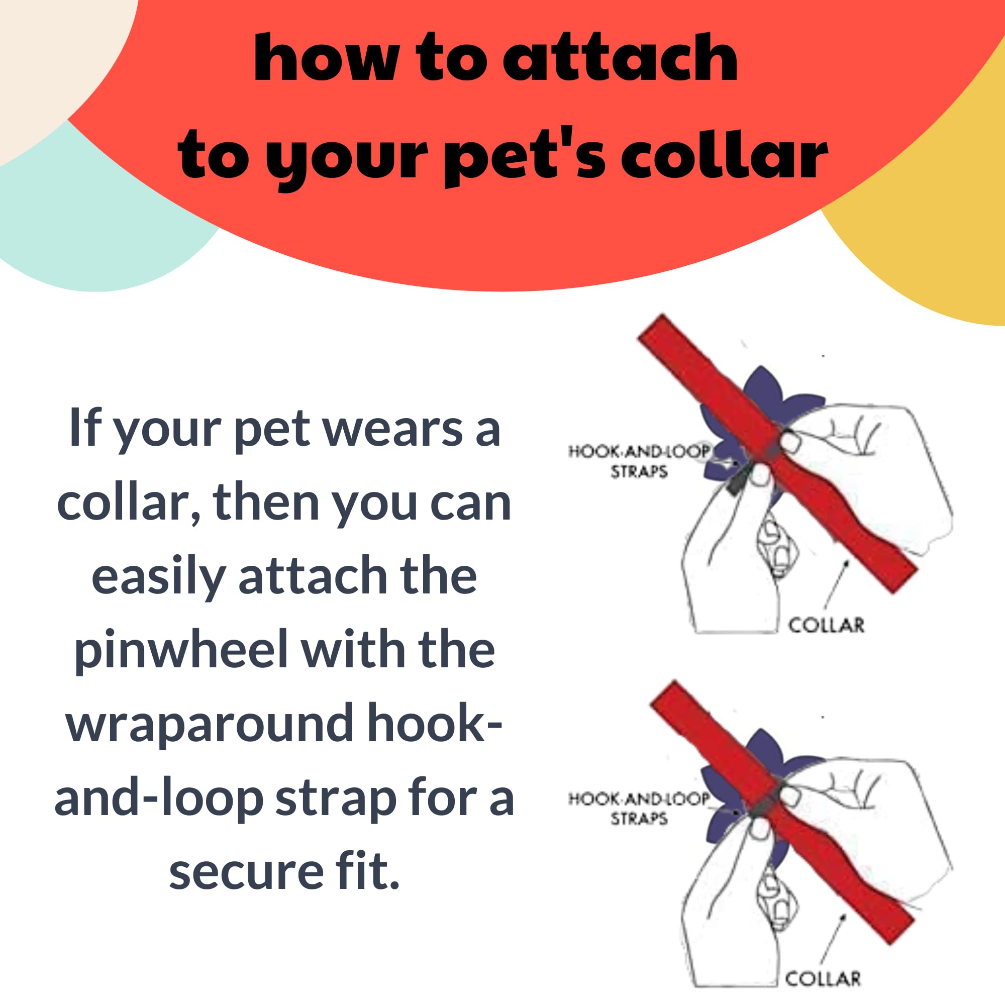 Huxley & Kent Pet Pinwheel | Patriots For Peace (Large) | Collar Accessory For Dogs/Cats | Bow Collar Attachment | Cute, Comfort