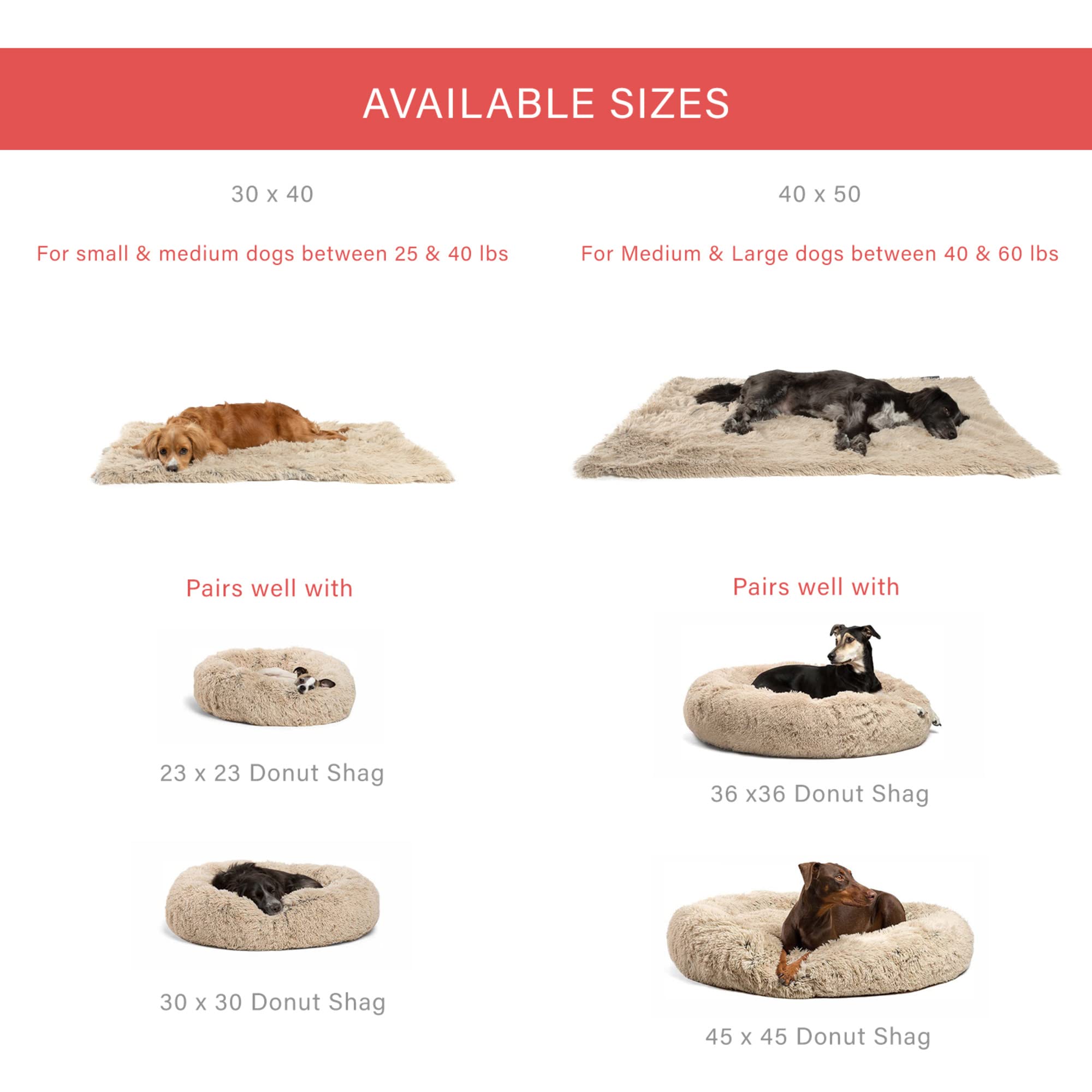 Best Friends By Sheri Calming Shag Fur Pet Throw Blanket, Taupe, 30'X40'