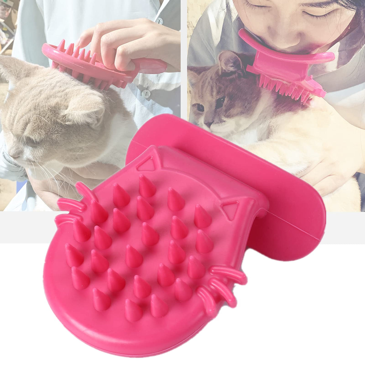 Petcyy Cat Grooming Brush, Soft Massage Tongue Brush For Shedding, Licking Comfort Like A Mama Cat, Surprise Pet Gift