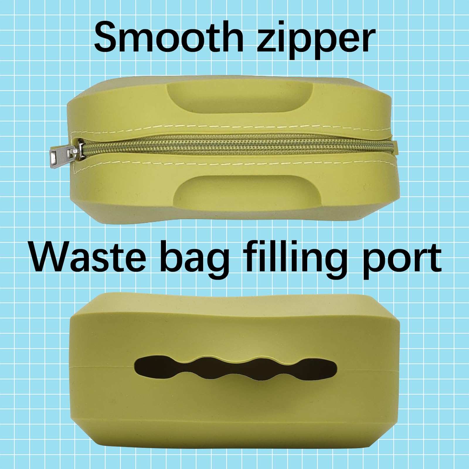 Shelinc Silicone Dog Treat Pouch Poop Bag Dispenser, Zipper Closure and Shoulder Strap Design,Dog Training Treat Bag, Puppy Trai