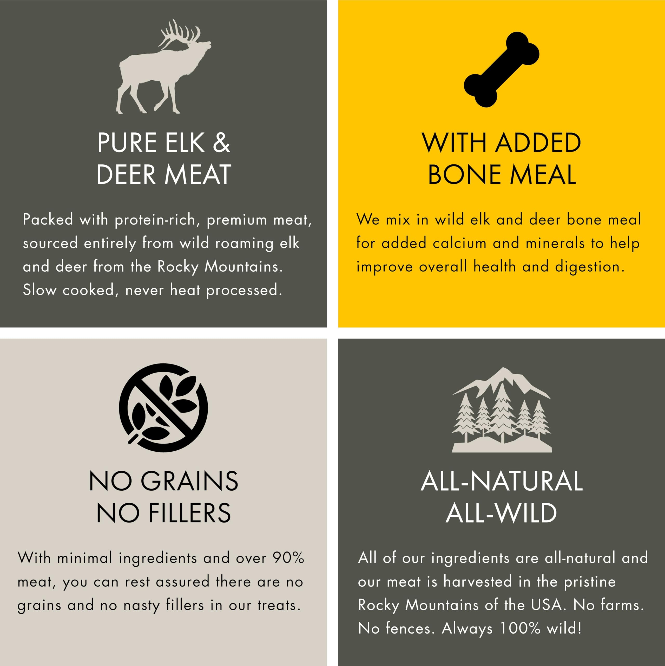 MOUNTAIN WILD Training Treat Nibs for Dogs, Elk & Deer Protein, Rewards for Effective Dog Training, All Natural, No Fillers, No