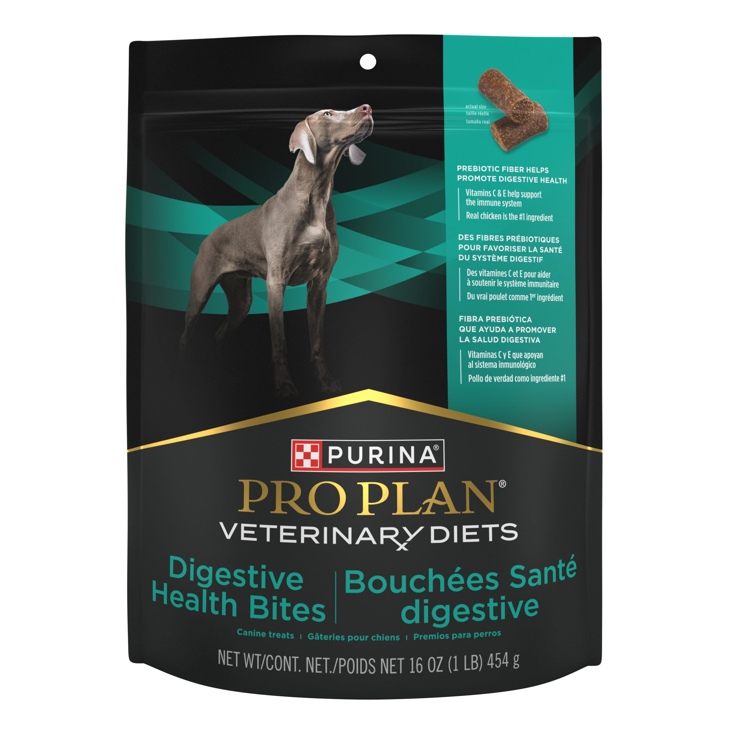 Purina Pro Plan Veterinary Diets Digestive Health Bites Dog Treat Chews - 16 oz. Pouch