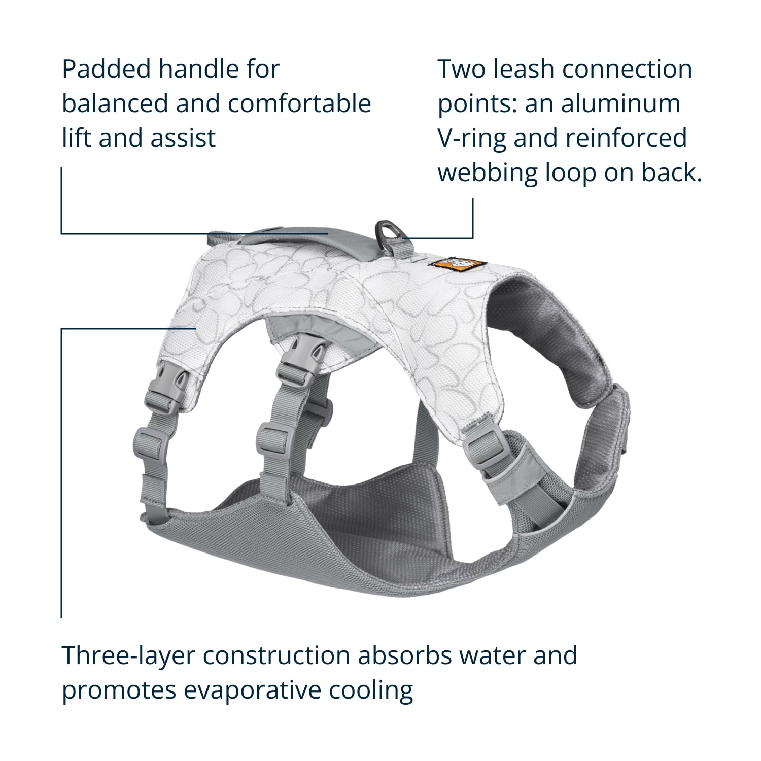 Ruffwear, Swamp Cooler Dog Harness, Lightweight With Evaporative Cooling For Hot Weather, Graphite Gray, Xx-Small