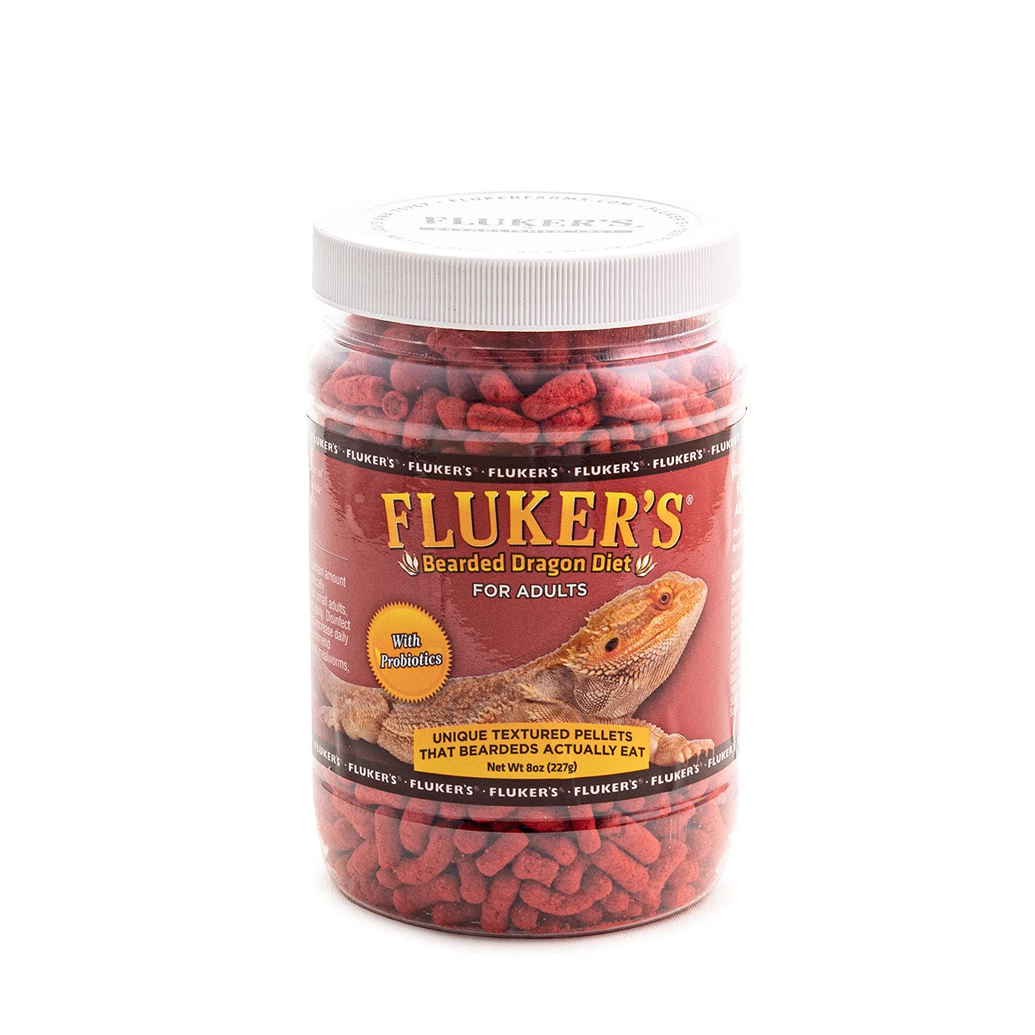 Fluker's Bearded Dragon Food - Protein-Rich Pellet Diet for Adults, 3.4 oz