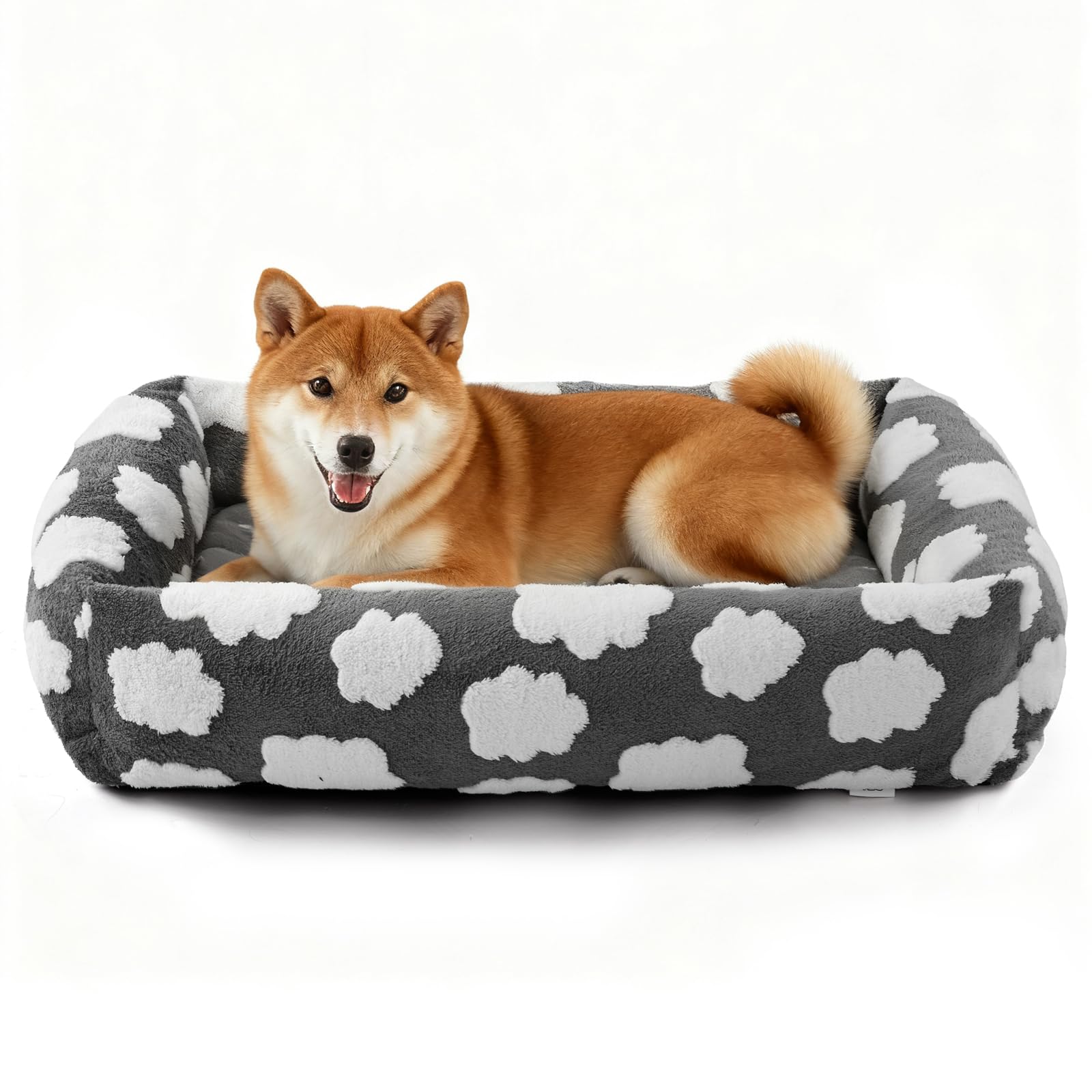 JOEJOY Large Dog Beds Large Sized Dog, Rectangle Washable Orthopedic Pet Bed with Removable Zipper Cover, Cute Soft Calming Pupp