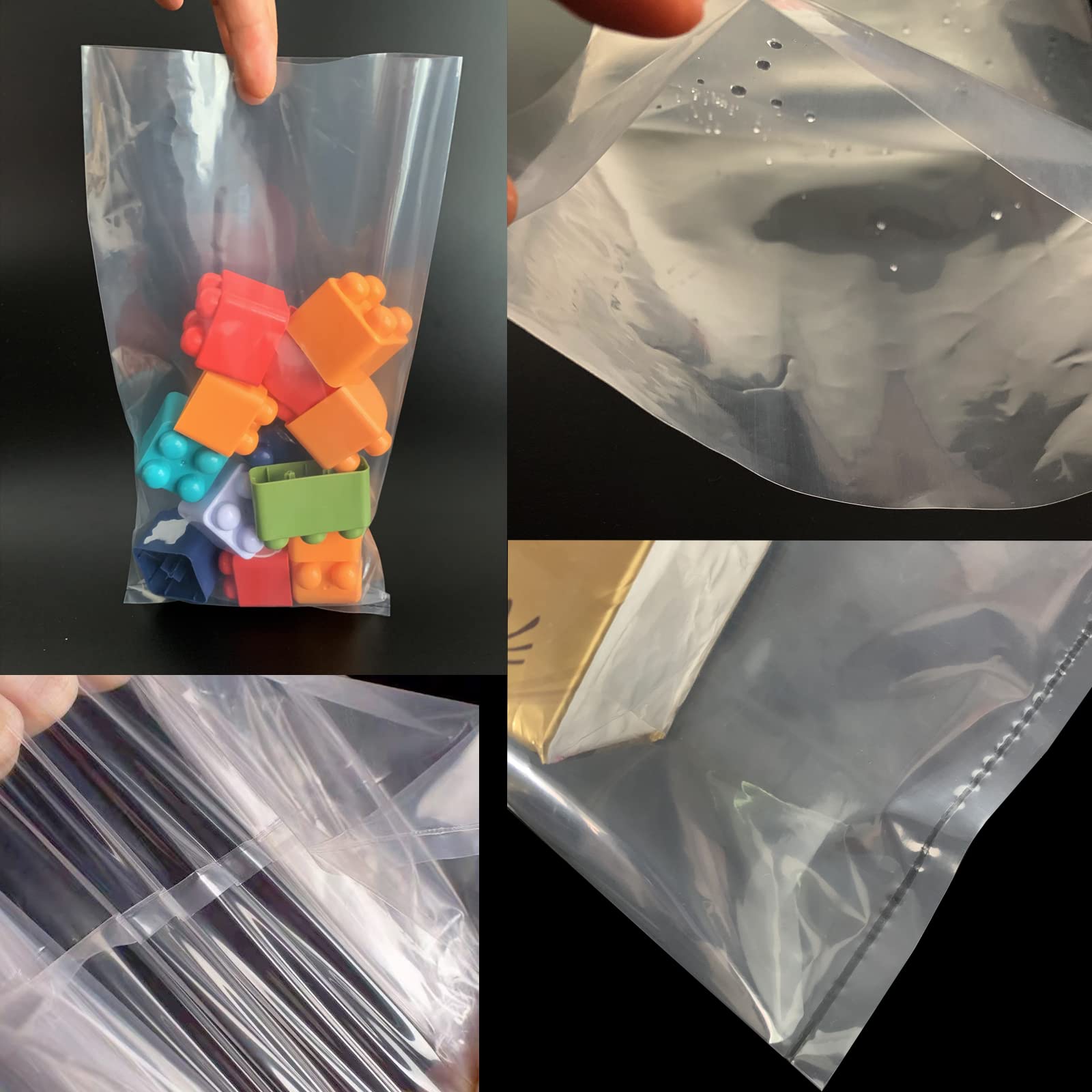 100 Pcs 6''X22'' Clear Plastic Fish Bags,3 Mil Thick-Leak-Proof Shipping Bags,For Marine And Tropical Fish Transport,Bottom Seal