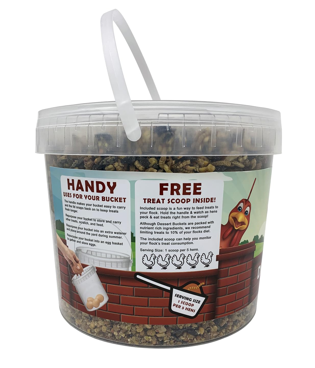 Pecking Order Dessert Bucket Mealworm Sprinkles - 5 LB