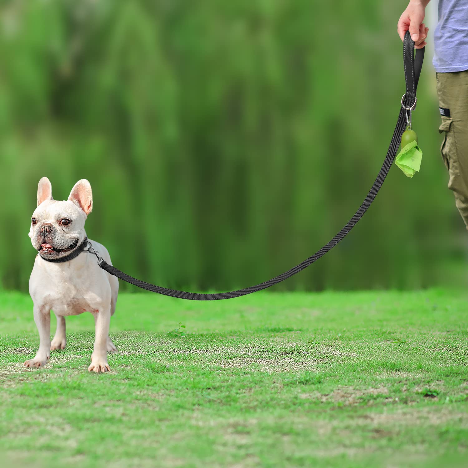 Joytale Double-Sided Reflective Dog Leash, 6 Ft/5 Ft/4 Ft, Padded Handle Nylon Dogs Leashes For Small & Medium Dogs Walking, Yellow, 5Ft