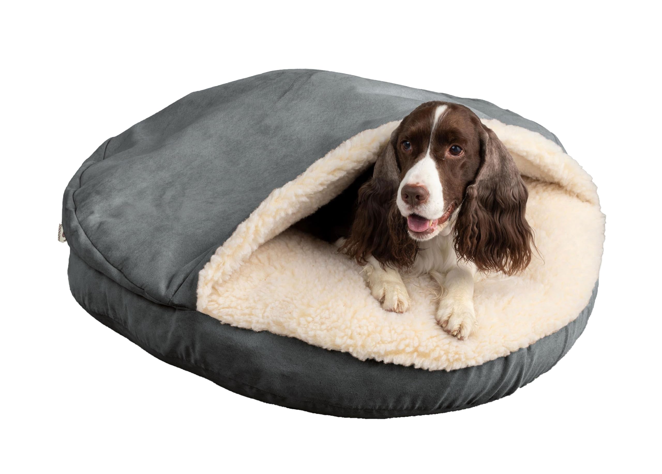 Snoozer? Luxury Microsuede Cozy Cave Pet Bed, Small, Anthracite