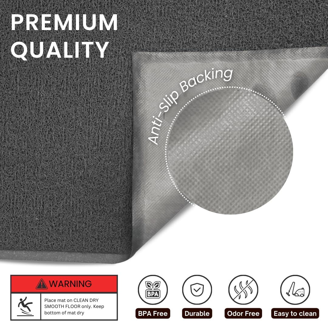 Andalus Large Cat Litter Mat, Pack Of 2 - Waterproof, Non-Slip & Easy To Clean Cat Litter Box Mat For Extra Efficient Pet Litter