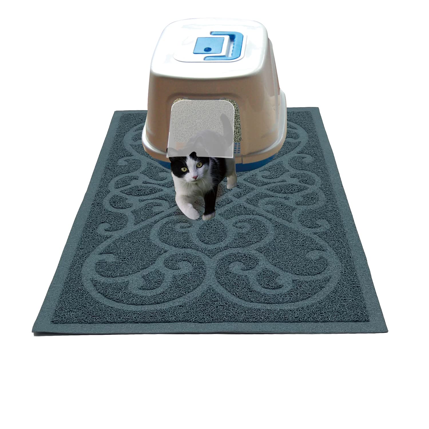 Petlike Cat Litter Mat, Thick Litter Trapping Mat, Durable Litter Box Mat Waterproof, Indoor Mat Washable Mats With Non-Slip Backing, Soft On Kitty Paws And Easy To Clean, Phthalate Free