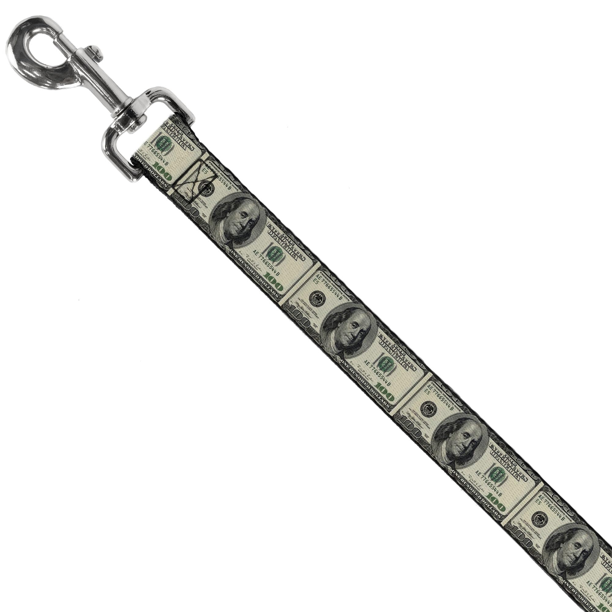 Dog Leash 100 Dollar Bills 6 Feet Long 1.5 Inch Wide