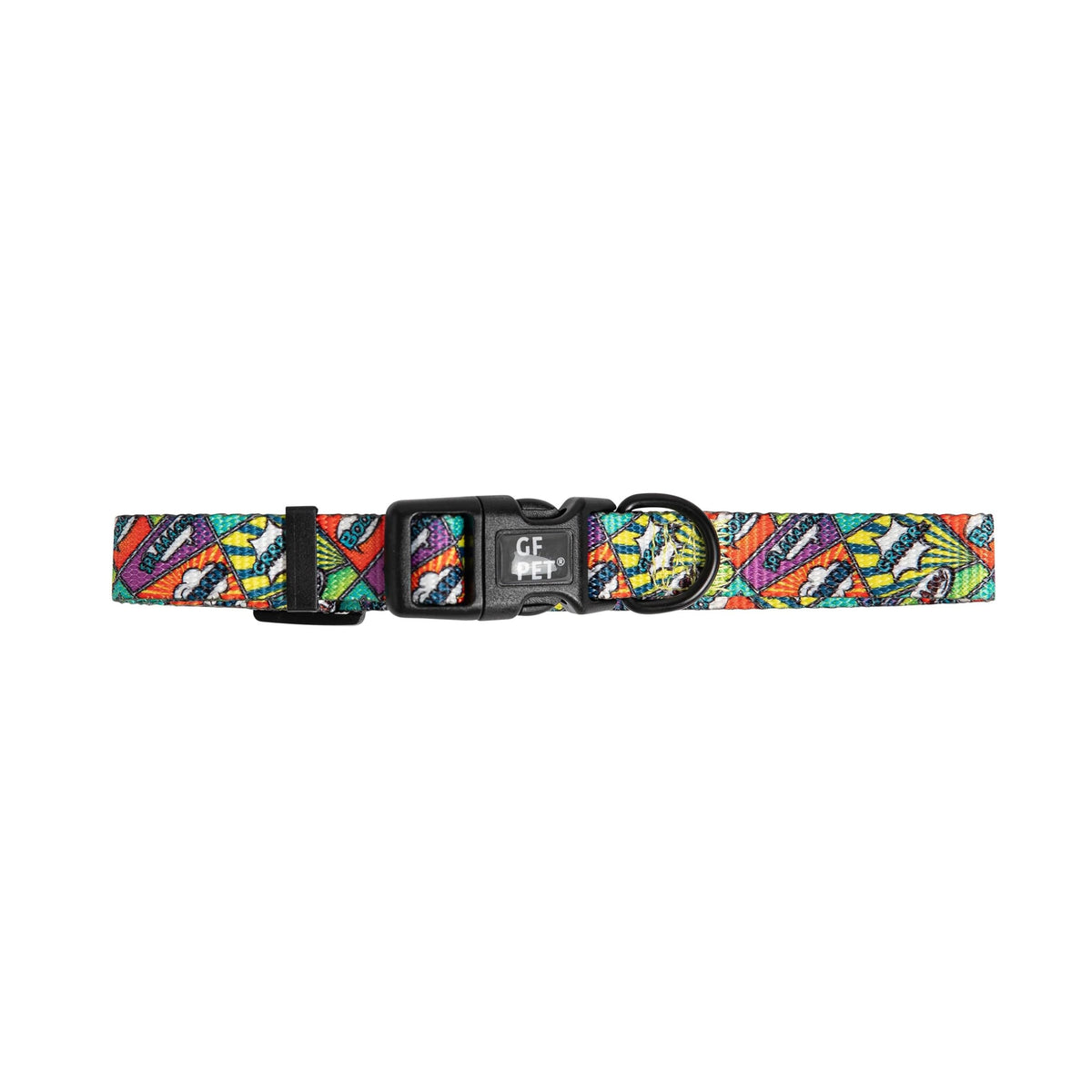 Gf Printed Dog Collar, Comic Book, Large/X-Large