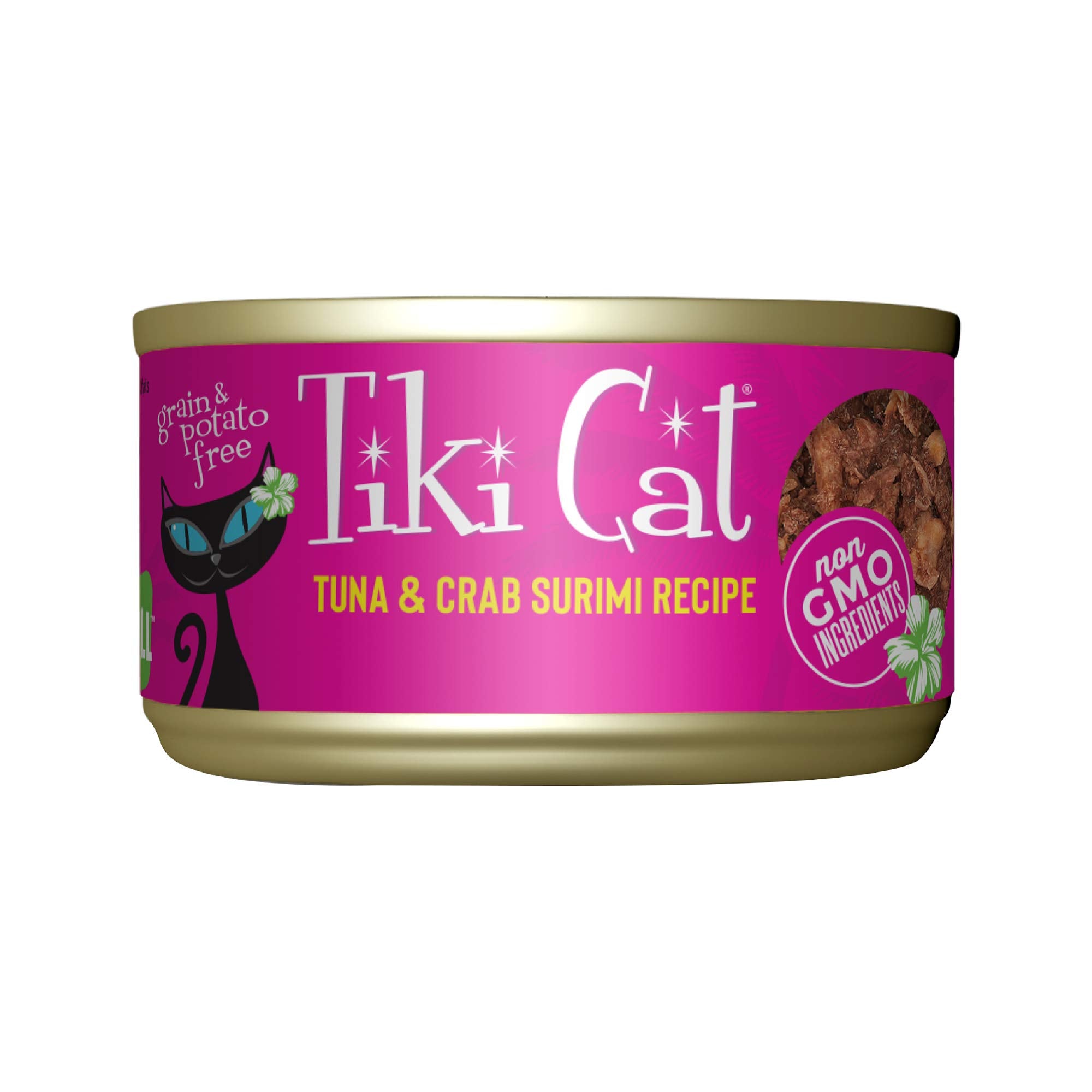 Tiki Cat Grill Wet Cat Food, Tuna & Crab Surimi, 2.8 oz. Cans (12 Count)