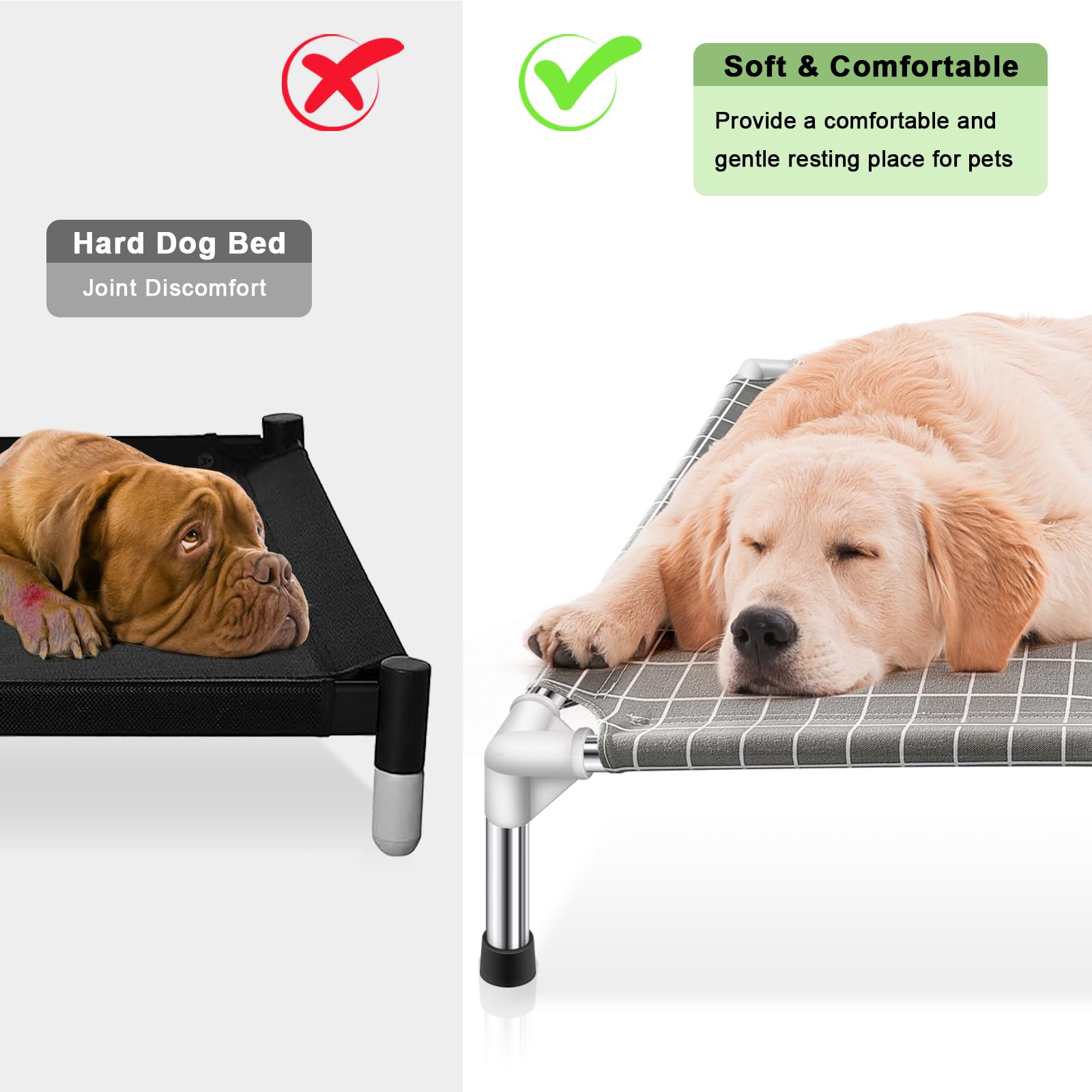 Elevated Dog Bed Pet Cot - Dog Cots Beds For Large Dogs | Detachable Raised Cat Dog Pet Bed For Large Dogs