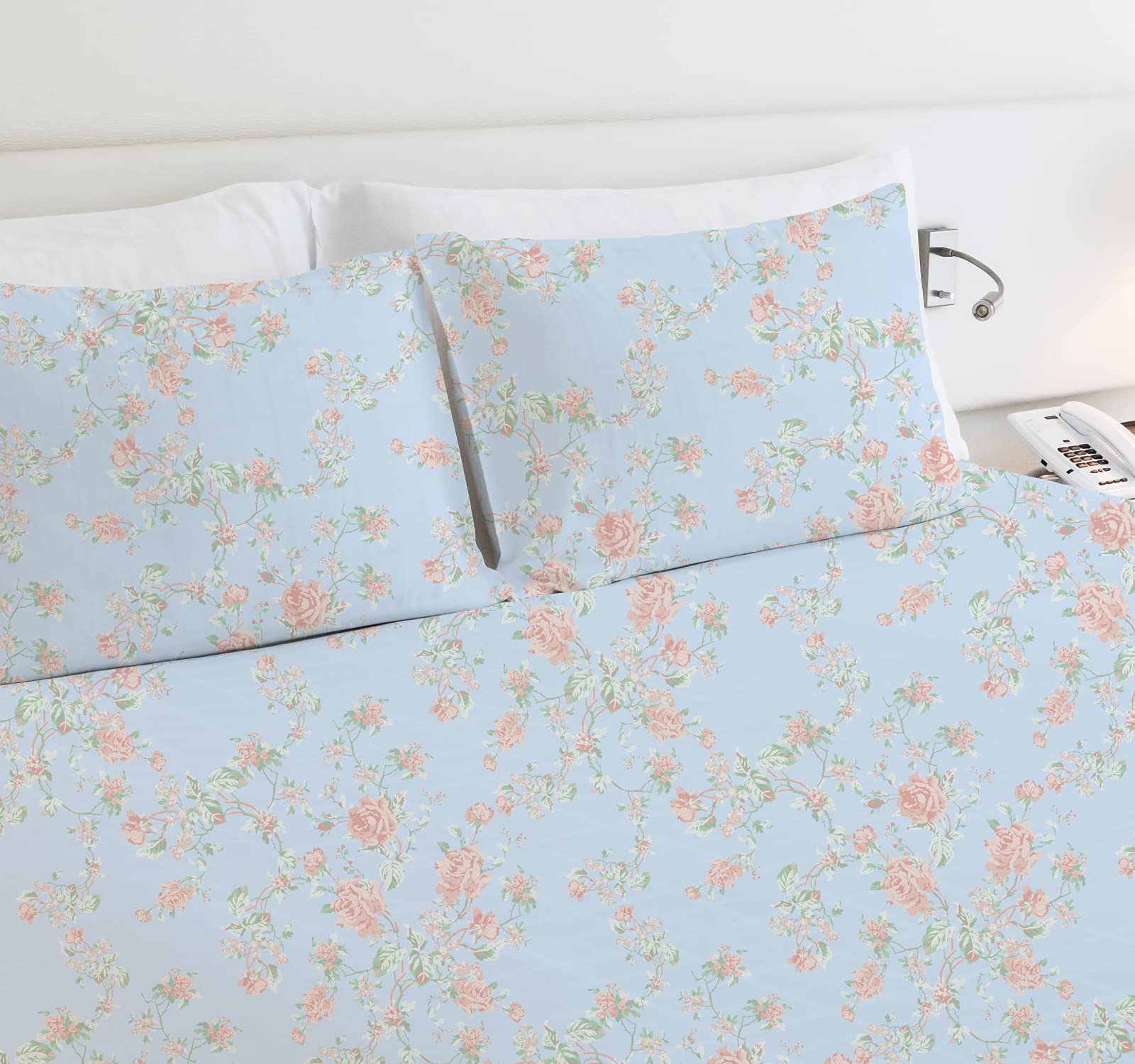 California Design Den Floral Sheets For Queen Size Bed, 4 Piece 100 Cotton Sheets Set, Luxury 400 Thread Count Sateen, Deep Pock