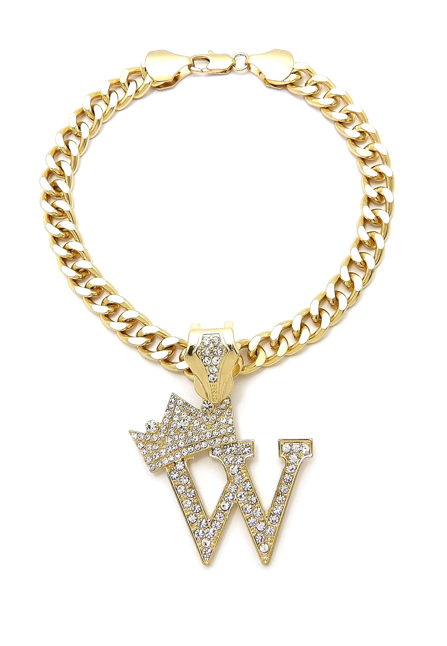 Initial Letter Cuban Chain Dog Chain Pet Chain Pet, Cat, Puppy Necklace (W, 28'')