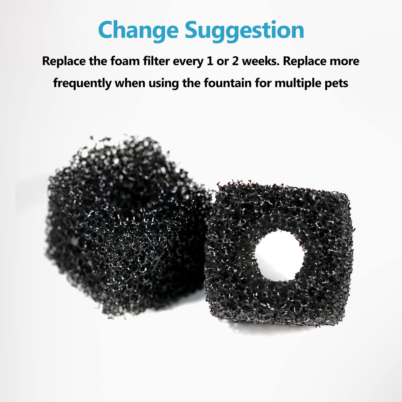 Orsda Pet Water Fountain Replacement Pump F Ilters - Compatible With Orsda/Zeepet Stainless Steel Dog And Cat Water Fountain (8Pcs Black Pump F Ilters)