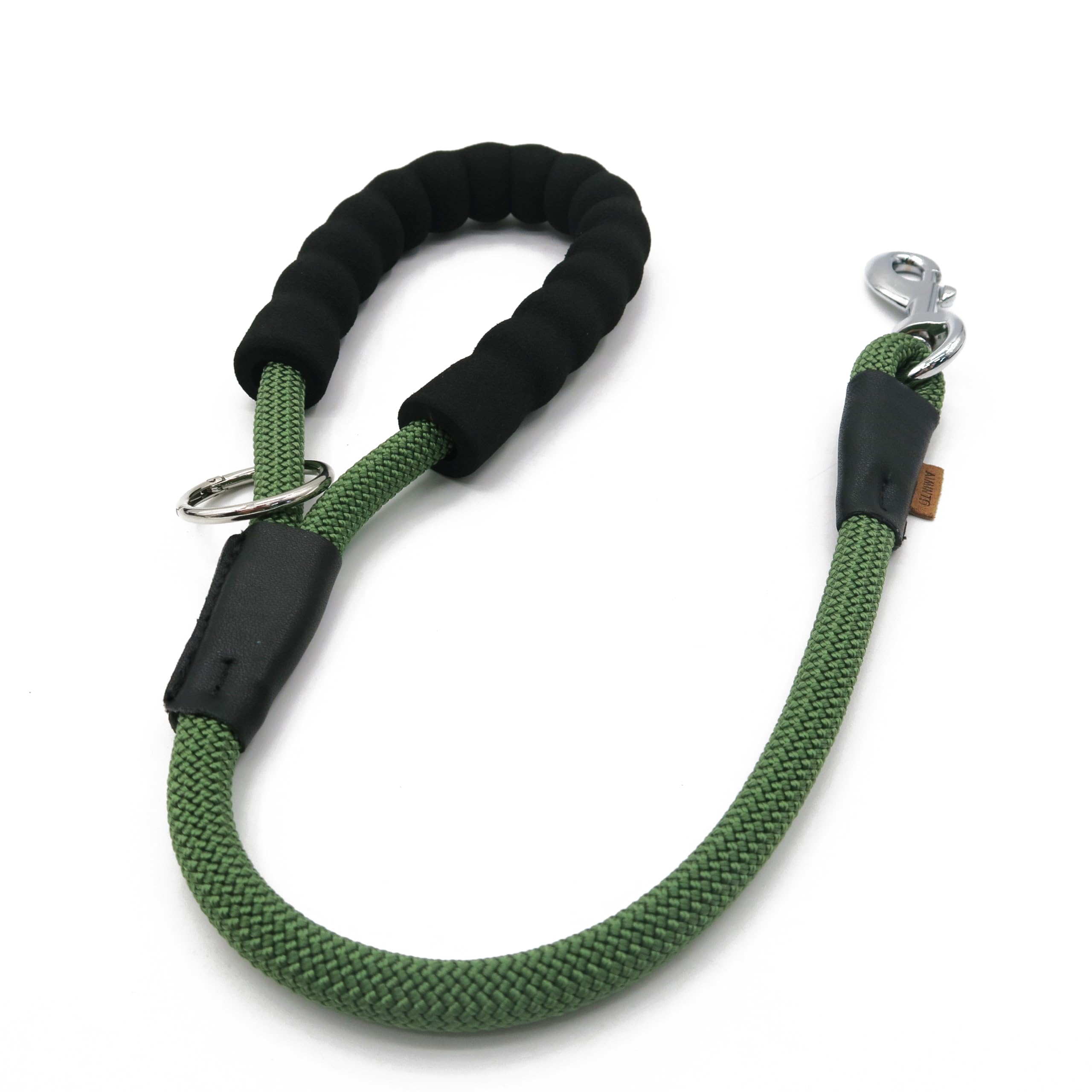 Aiminto Dog Leash, Braided Rope Traction - Walking Training Lead for Medium/Large Dogs ((1/2 '') x 2FT, Dark Green)