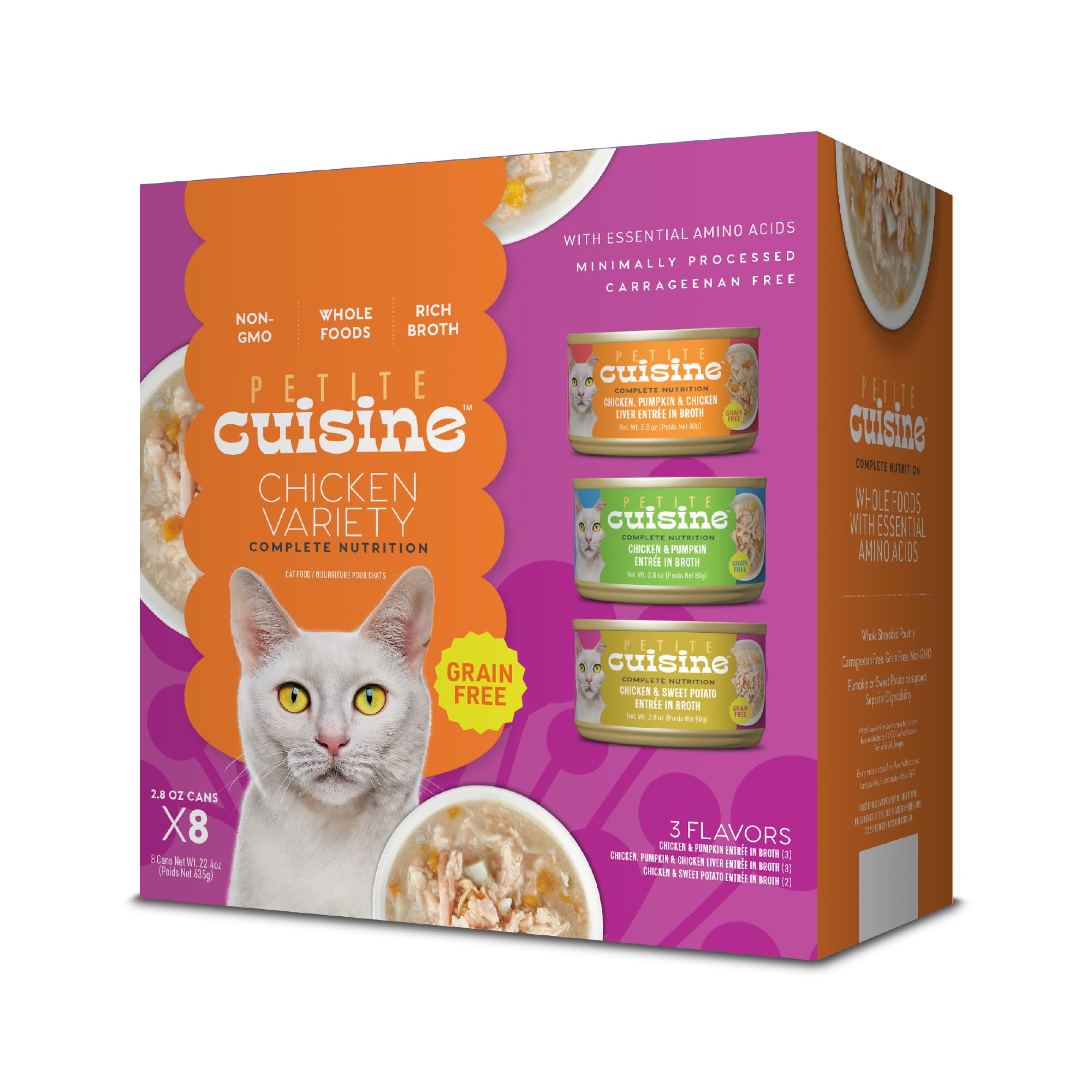 PETITE CUISINE Wholefoods Variety Pack Chicken, 2.8 oz. (8 Count)