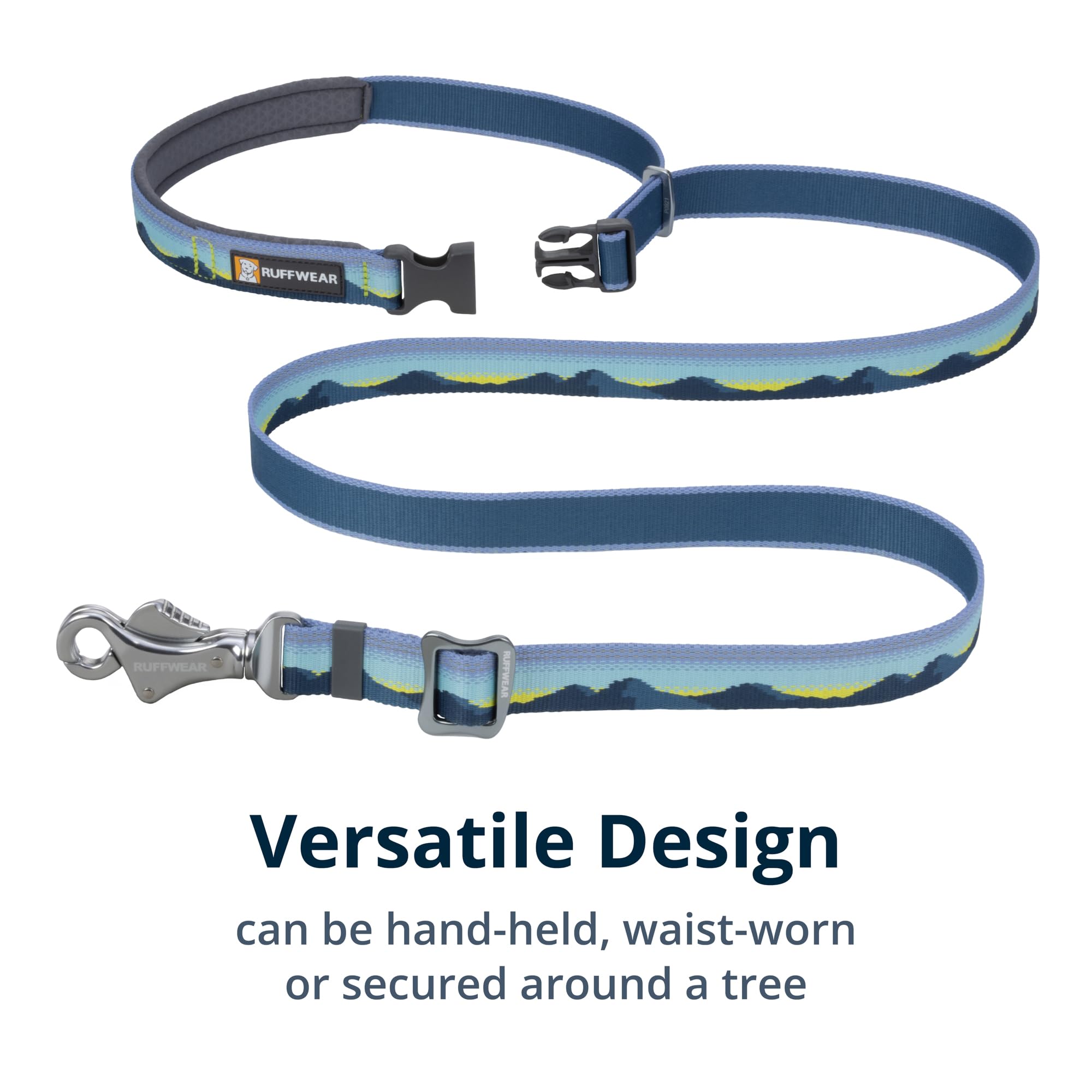 Ruffwear, Crag Ex Leash, Extendable Dog Leash, Hand-Held or Waist-Worn Reflective Lead, Alpine Dawn