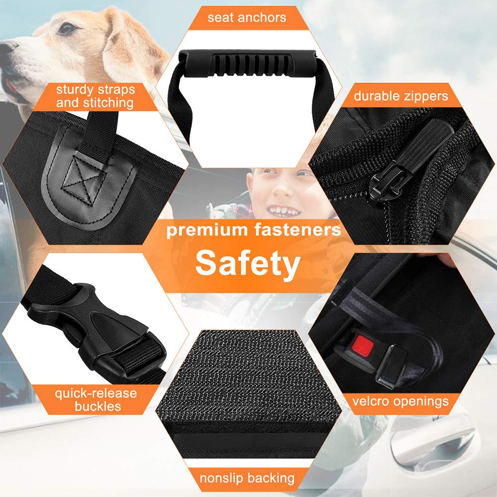 Bark Lover XLarge Dog Car Seat Cover for Back Seat Dog Seat Cover Hammock for Truck SUV - Waterproof Pet Car Seat Protector for