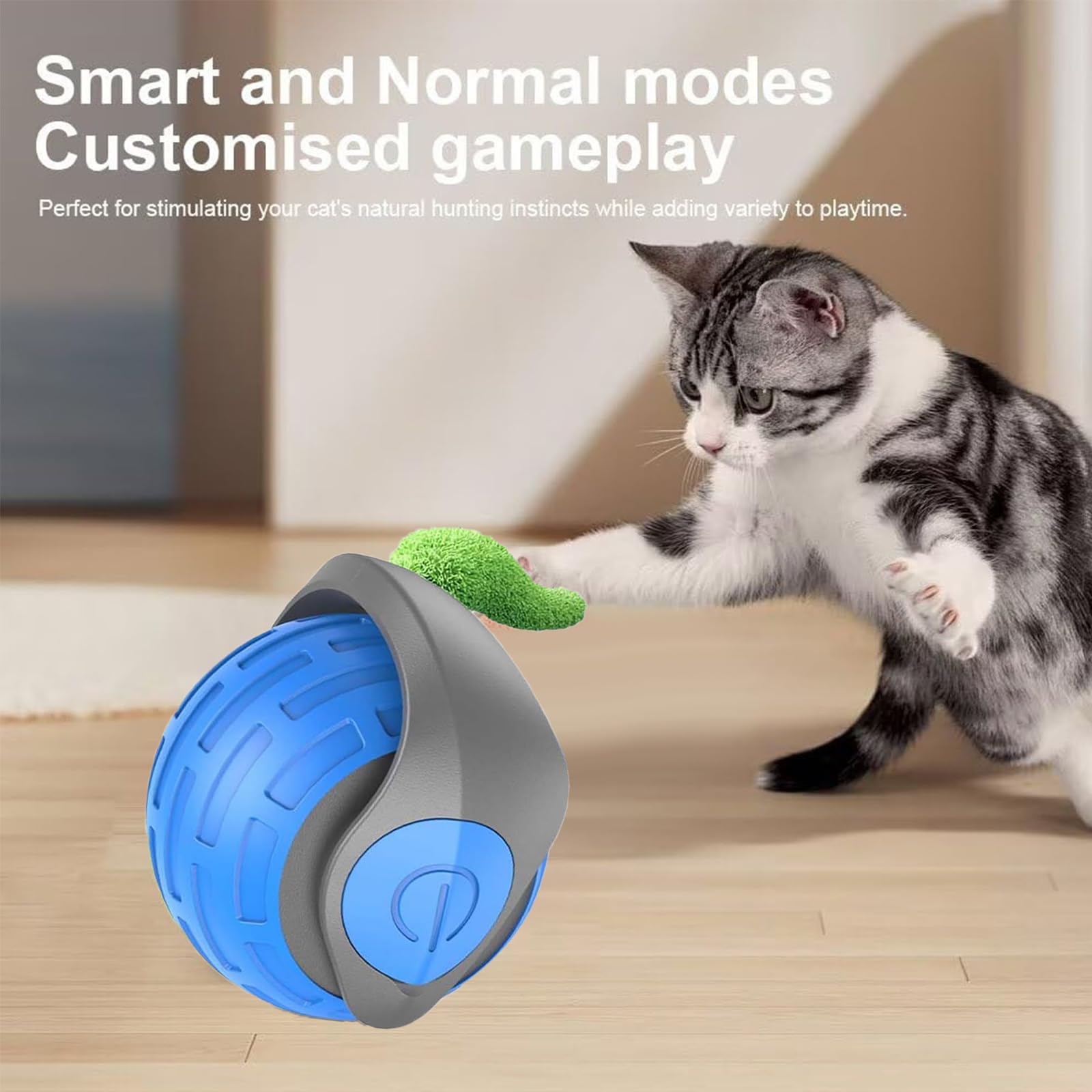 2Pc Speedy 3.0 Tail,Speedy 3.0 Tail Cat Toy,Interactive Cat Toy For Indoor Cats,Smart Interactive Cats Toy Balls,Self Rolling Sm